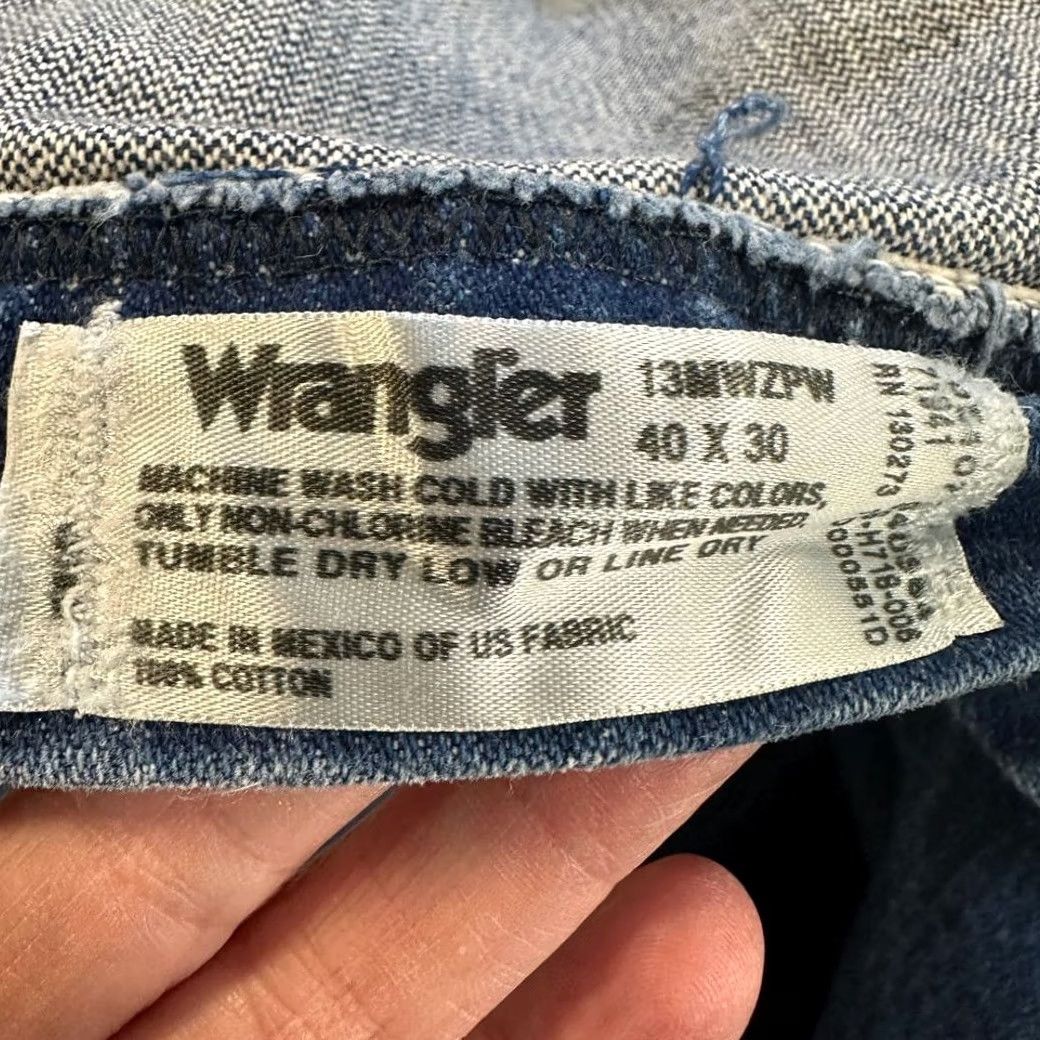 Wrangler Wrangler Jeans Mens 40X30 Blue Straight Leg Denim Pants 5 Pocket Casual Adult Size US 40 / EU 56 - 4 Thumbnail