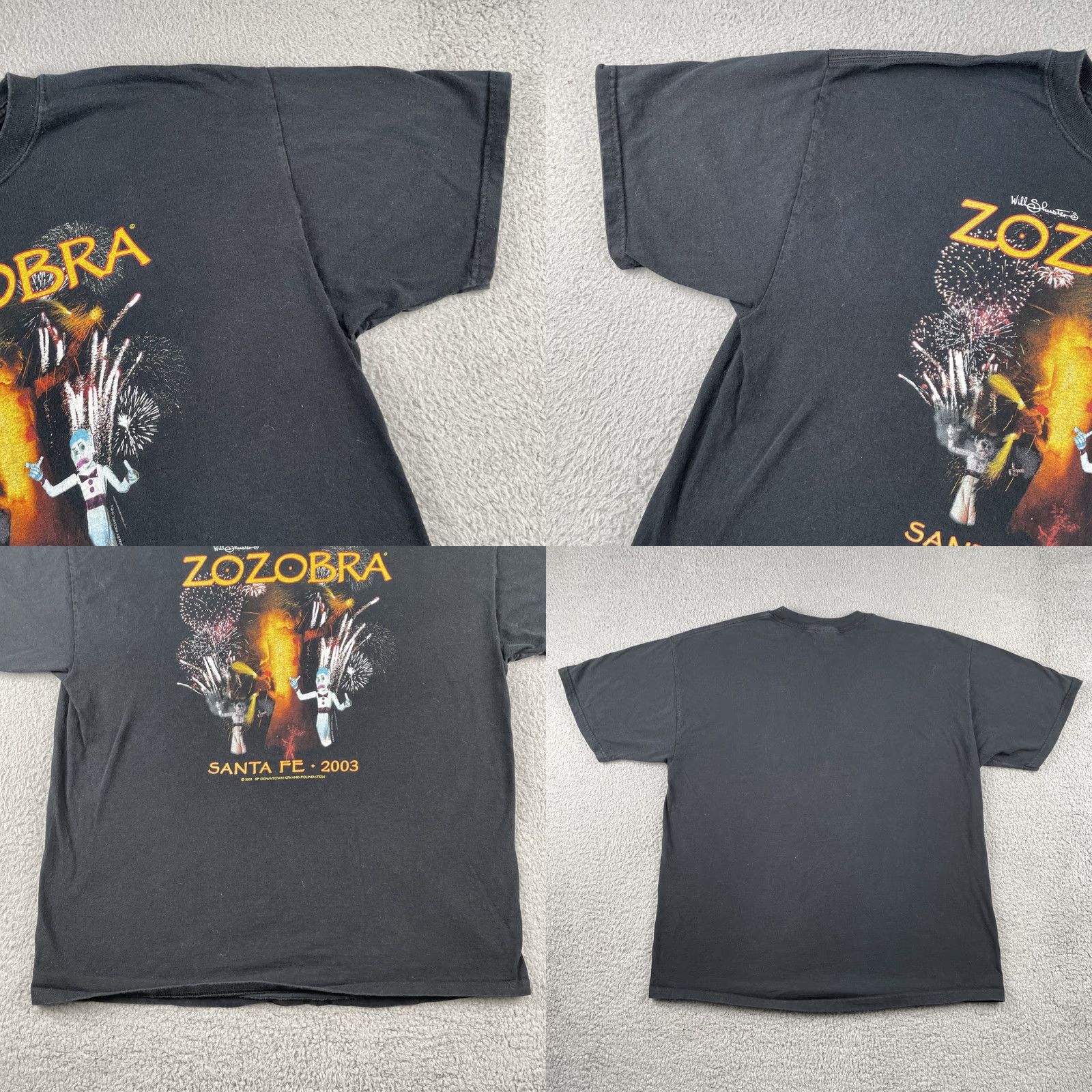 Hanes VINTAGE Hanes XL Zozobra 2003 Black Shirt Men Crew Neck Short Sleeve 90s Y2K Desert Southwestern Santa Fe New Mexico Burn Him Firedancer Music Dance Size US XL / EU 56 / 4 - 8 Thumbnail