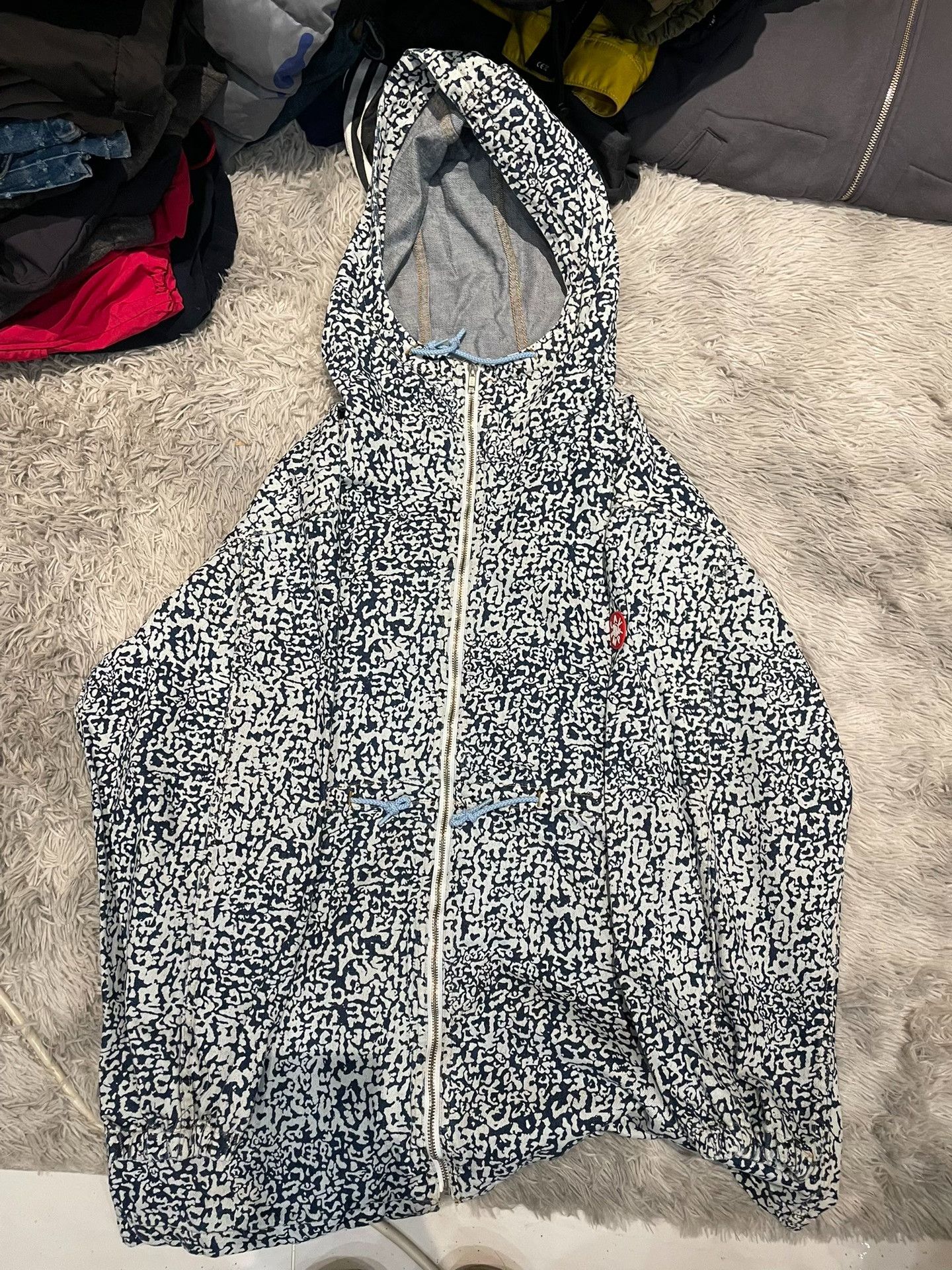 Cav Empt Cavempt Gray White Patterned Hooded Jacket Size US M / EU 48-50 / 2 - 1 Thumbnail