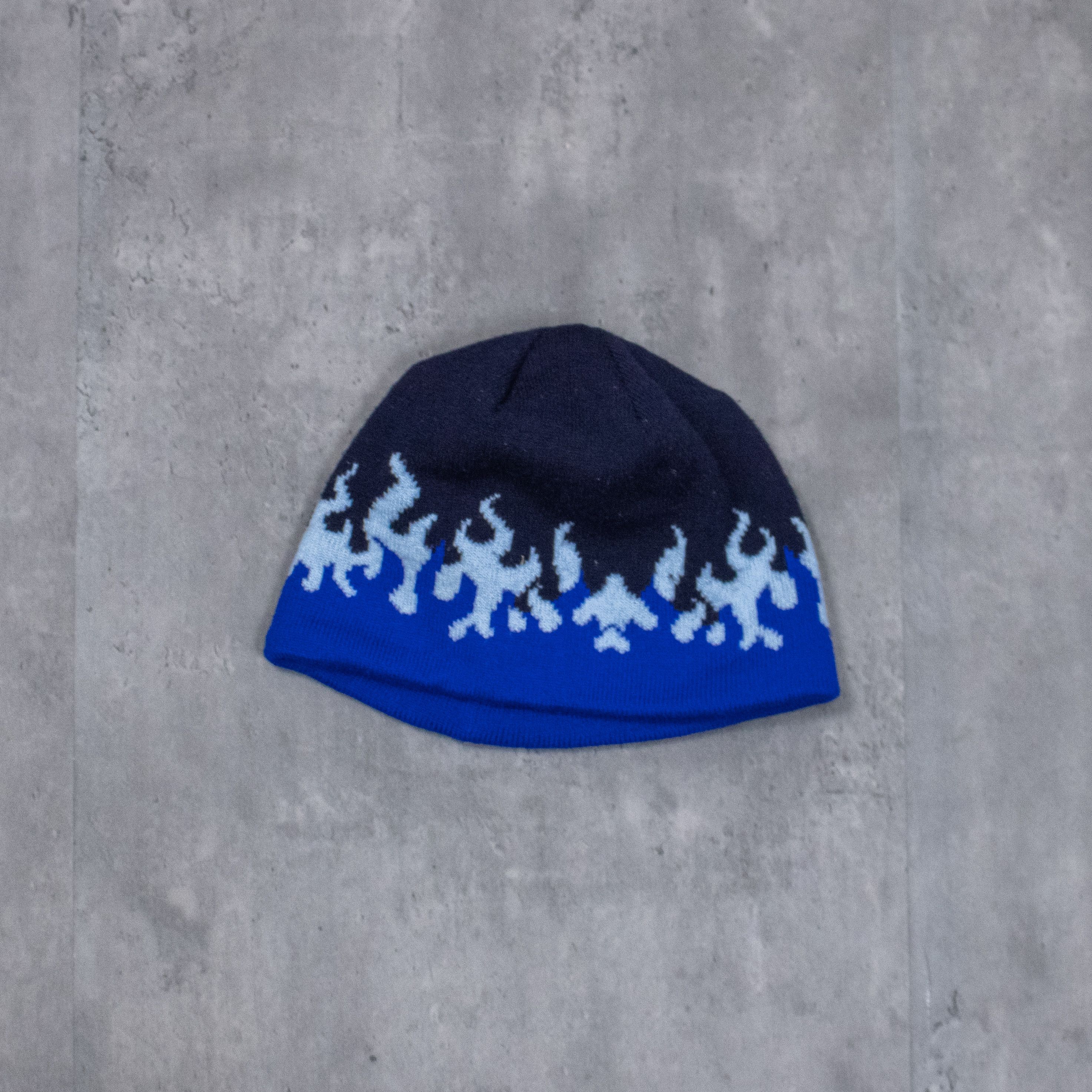 Japanese Brand Vintage VTG Y2K 2000's 00's Flame Skully Skull Cap Size ONE SIZE - 2 Thumbnail