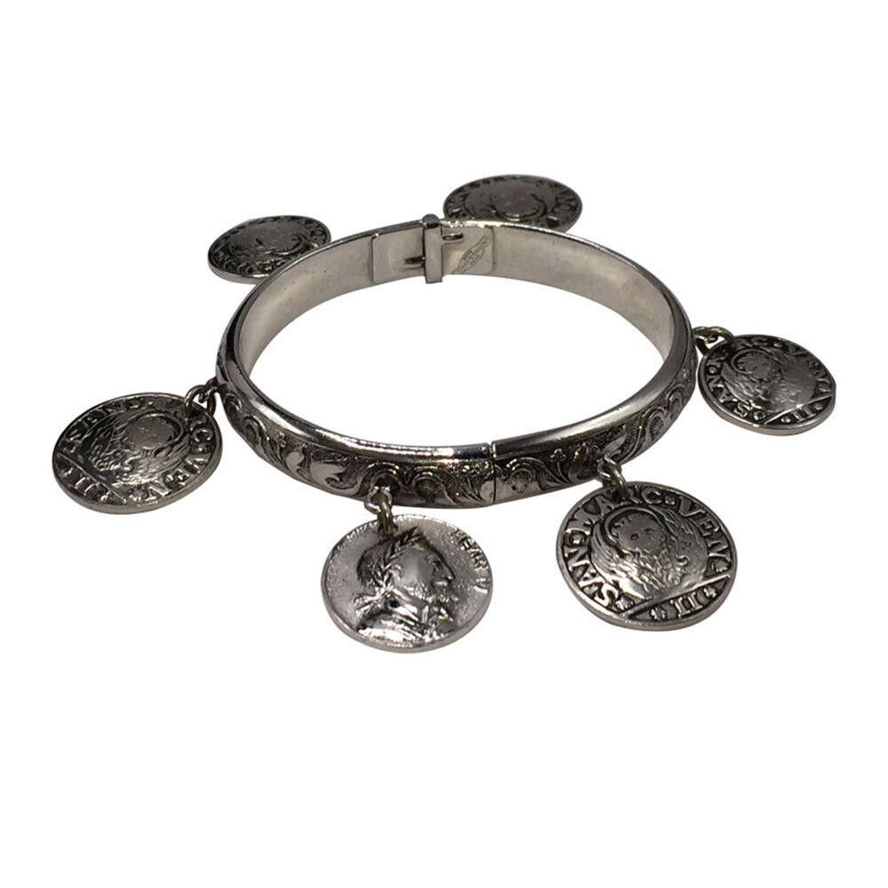 Designer Whiting and Davis Coin Dangle Bangle Bracelet Size ONE SIZE - 1 Thumbnail