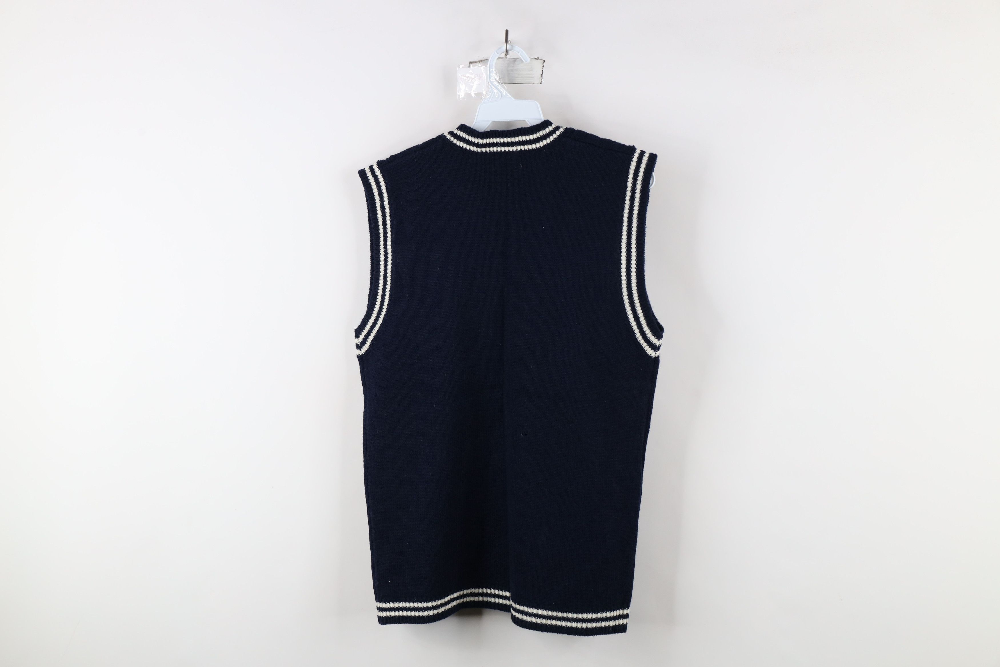 Vintage Vintage 90s Streetwear Striped Cable Knit Sweater Vest Size S / US 4 / IT 40 - 6 Thumbnail