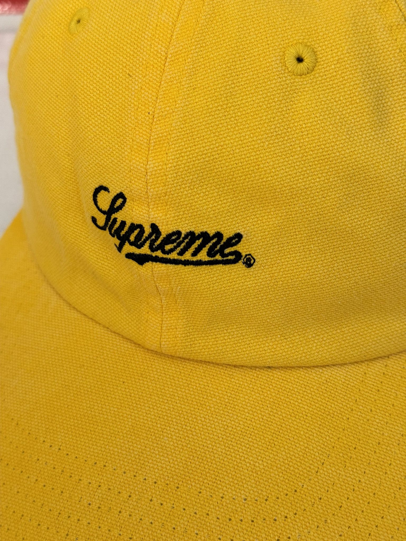 Supreme Script Logo 6-Panel (FW19) Gold HAT CAP