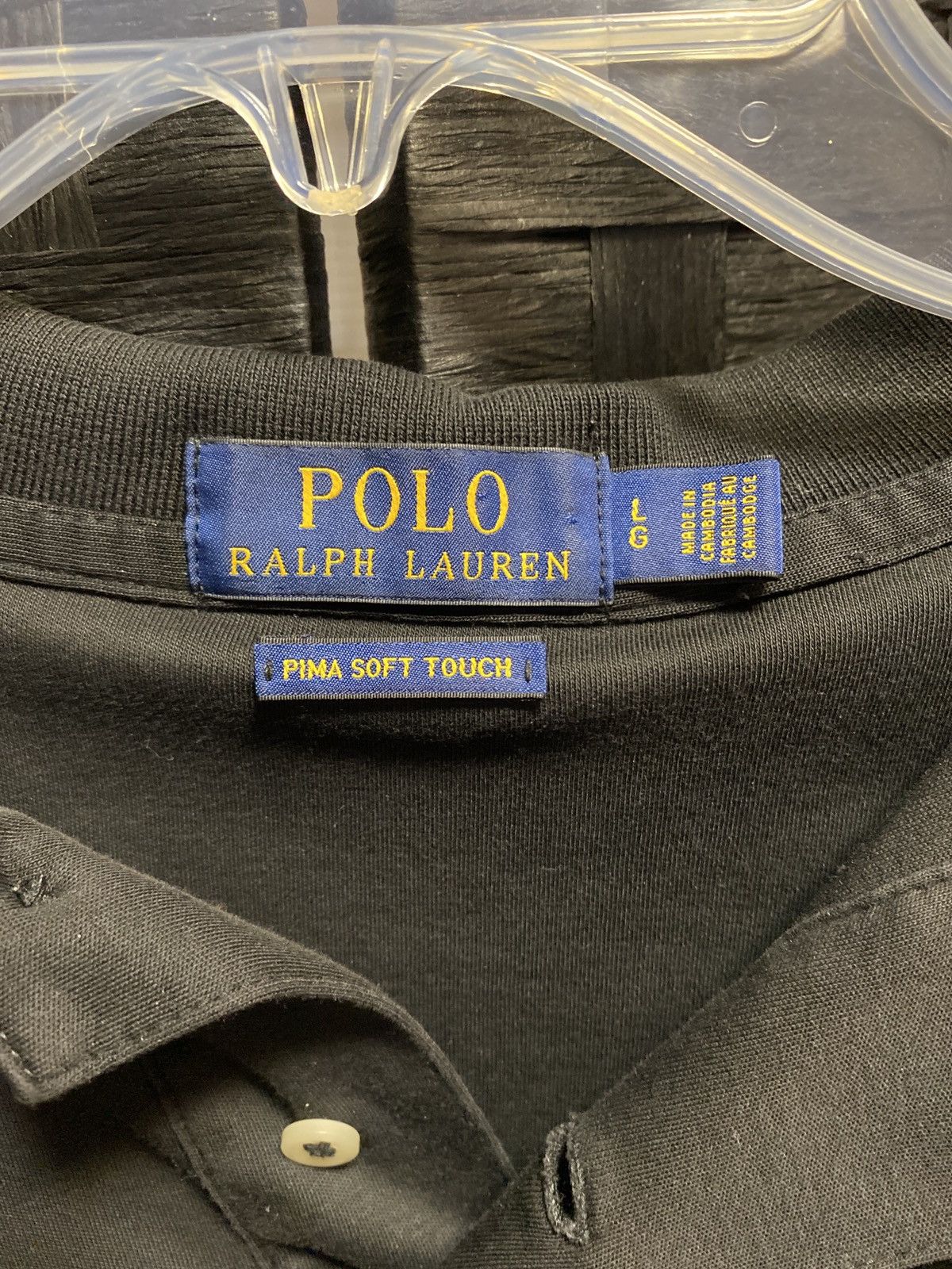 Polo Ralph Lauren Black Pima Soft Touch Ralph Lauren Polo Size US L / EU 52-54 / 3 - 5 Thumbnail