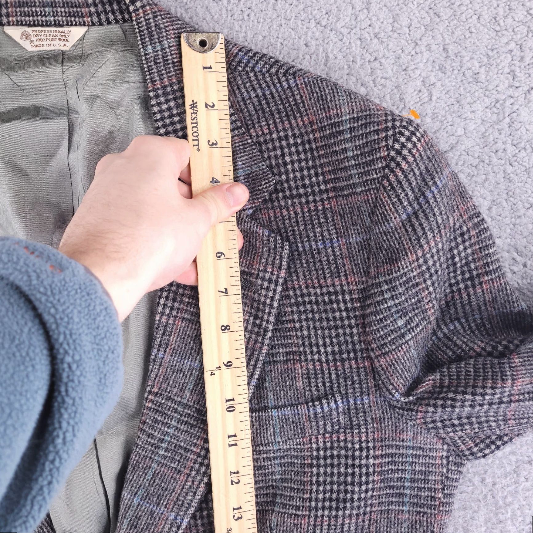 Vintage Miller & Rhoads Blazer Mens 40 Brown Wool Tweed Coat Jacket Size 42R - 6 Thumbnail