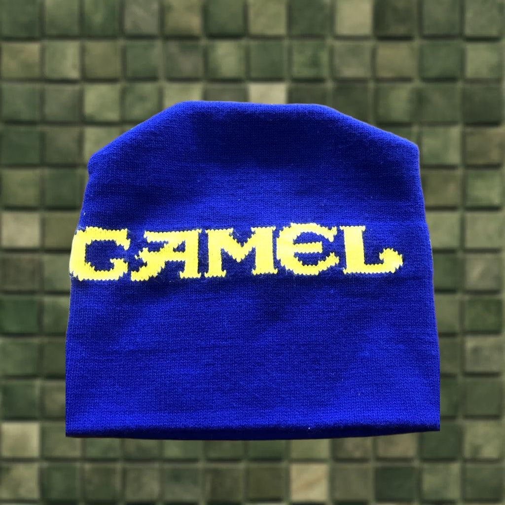 Camel VINTAGE CAMEL CIGARETTES LOGO WINTER BEANIE CAP BLUE SKULL HAT CAP Size One Size Adults Mens Women Boys Girls Size ONE SIZE - 1 Thumbnail