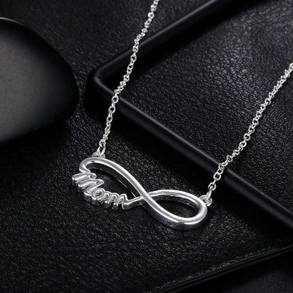Designer 925 Sterling Silver Mom Infinity Necklace Size ONE SIZE - 2 Thumbnail