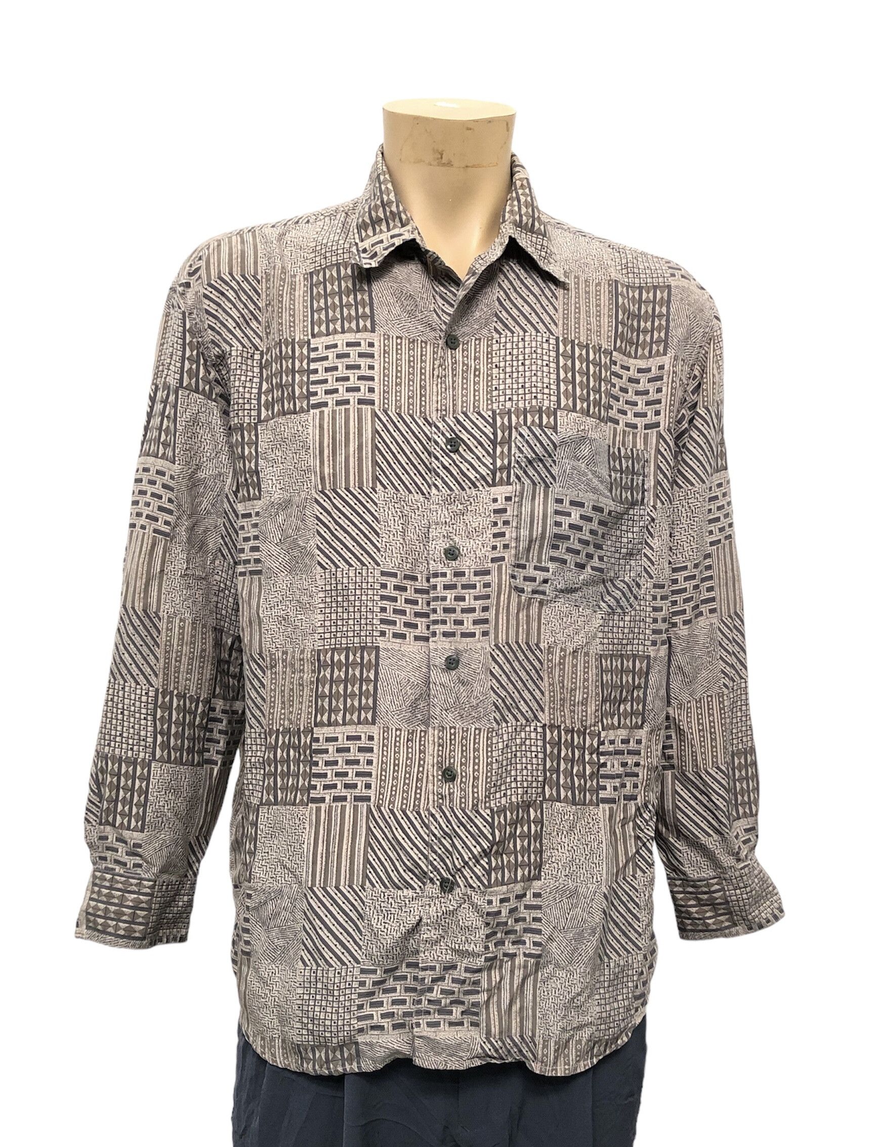 Designer × Hugo Boss Vintage Hugo Boss 100% Silk Shirt Size US L / EU 52-54 / 3 - 1 Thumbnail