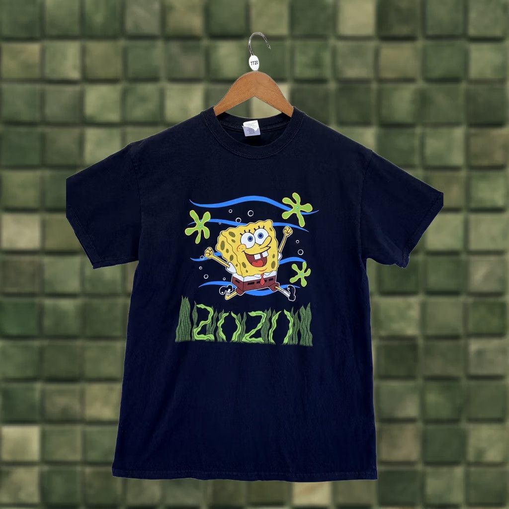 Gildan Spongebob Square Pants Adult Unisex T Shirt Black Cotton Graphic Crew Neck Short Sleeve 2020 M- Gildan Size US M / EU 48-50 / 2 - 1 Thumbnail