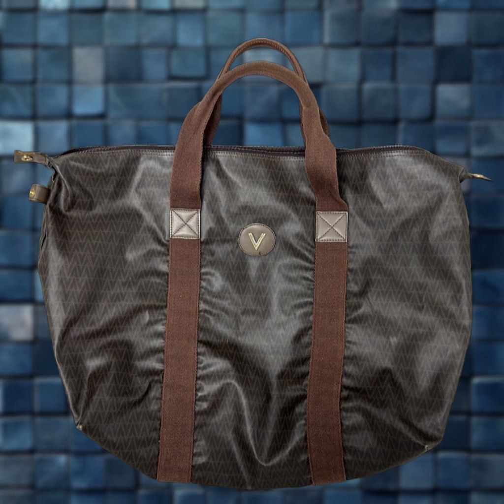 Valentino Valentino Tote Bag Women 2 Pc Brown Leather Emblem Gold Hardware Tassel Made in Italy - Large Size ONE SIZE - 1 Thumbnail