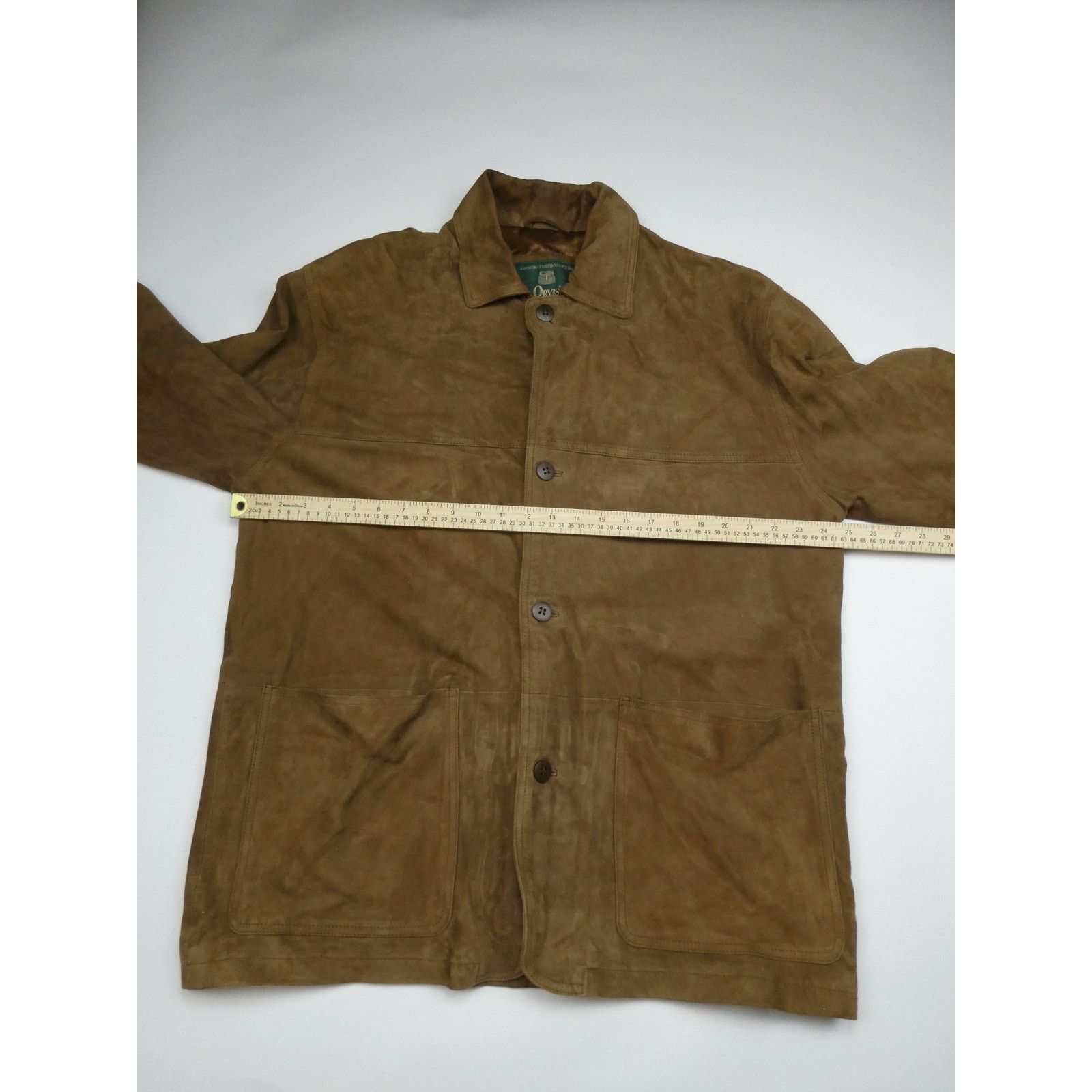 Orvis Orvis 100% leather button front leather suede jacket, Large Size US L / EU 52-54 / 3 - 3 Thumbnail