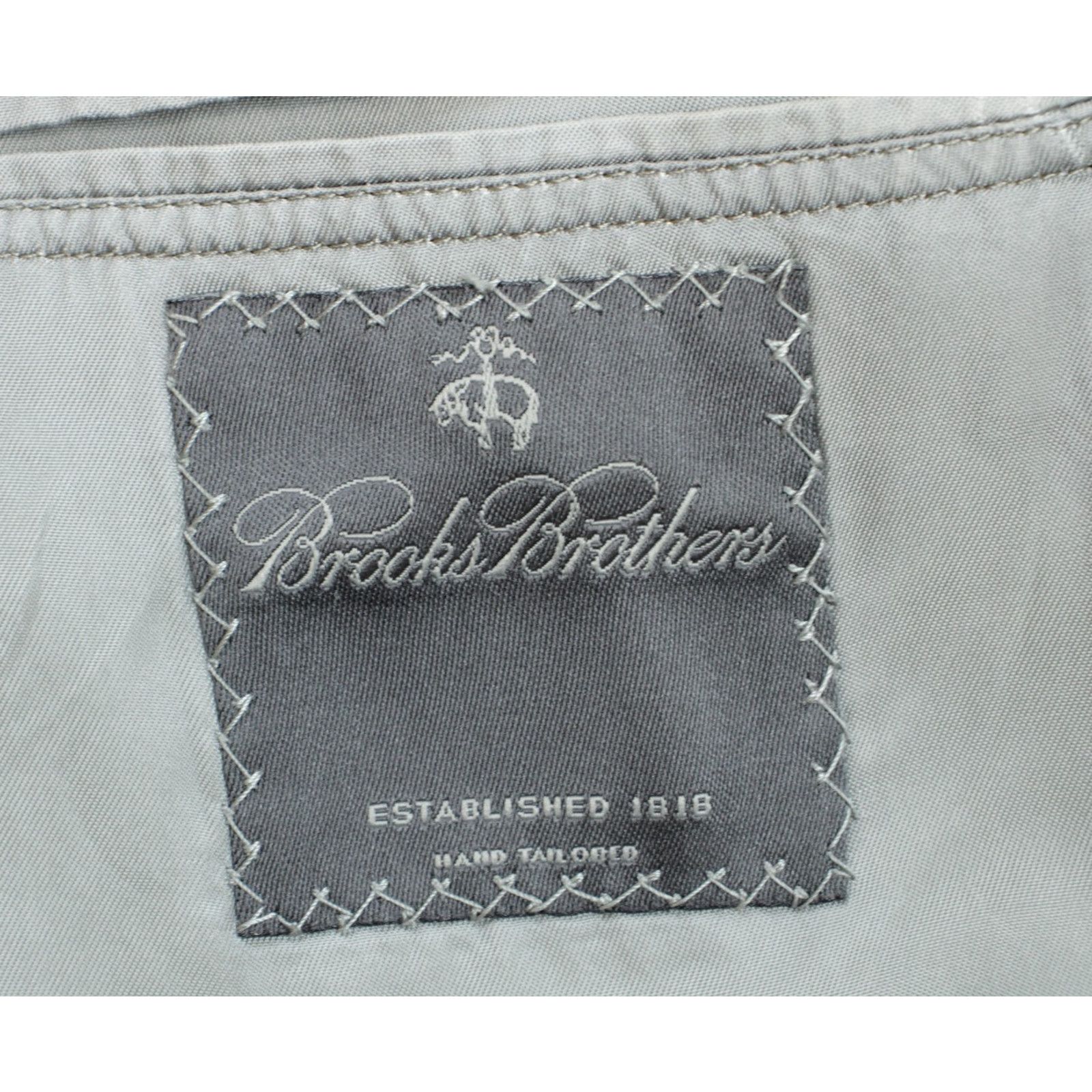 Brooks Brothers Brooks Brothers Blazer Mens 43R Brown 100% Wool Herringbone Size 42R - 5 Thumbnail