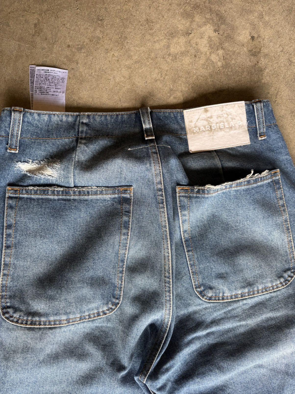 Maison Margiela MM6 Distressed Baggy Jeans