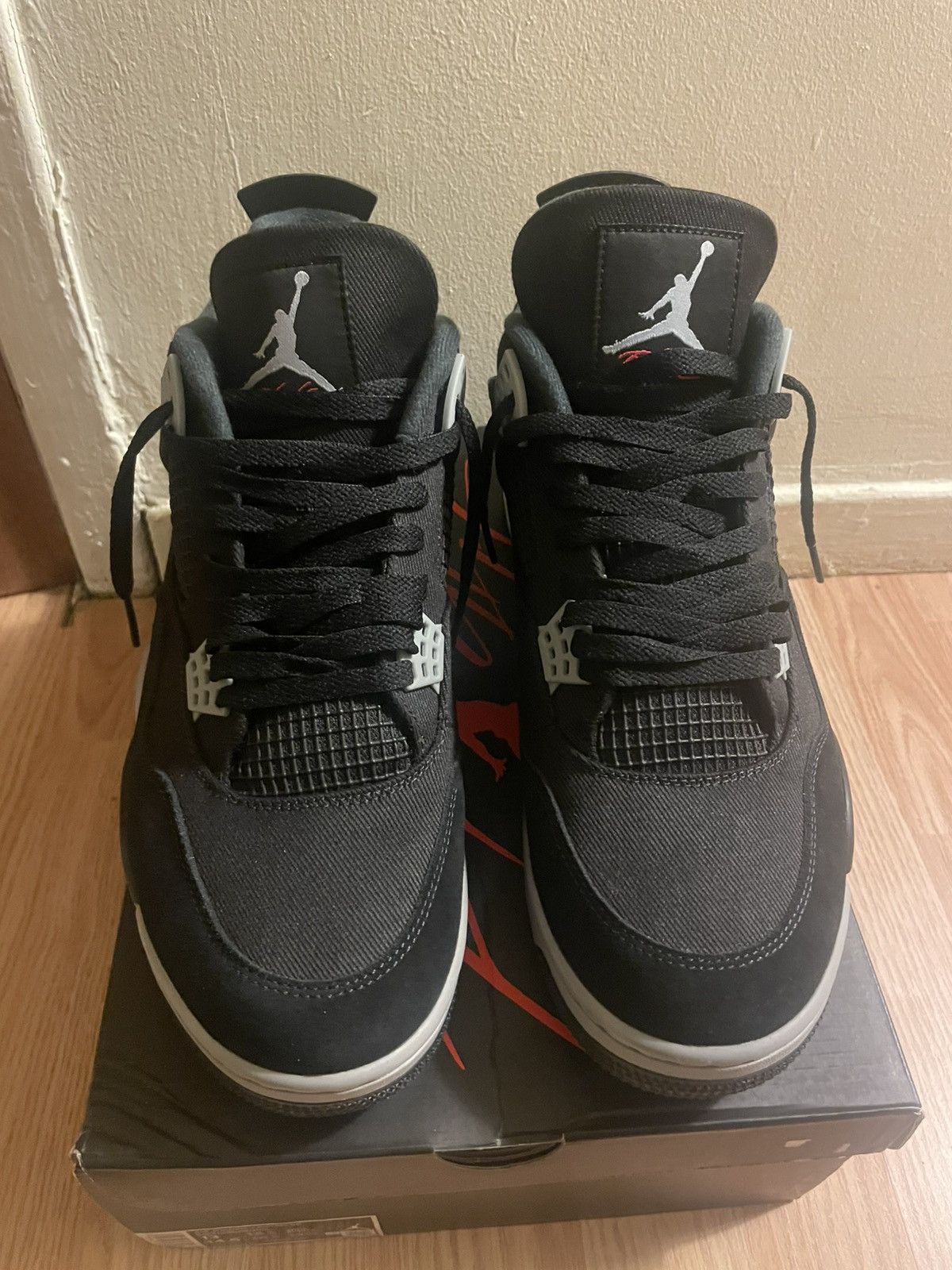 Jordan Brand Jordan 4 Black Canvas Size US 12 / EU 45 - 2 Thumbnail