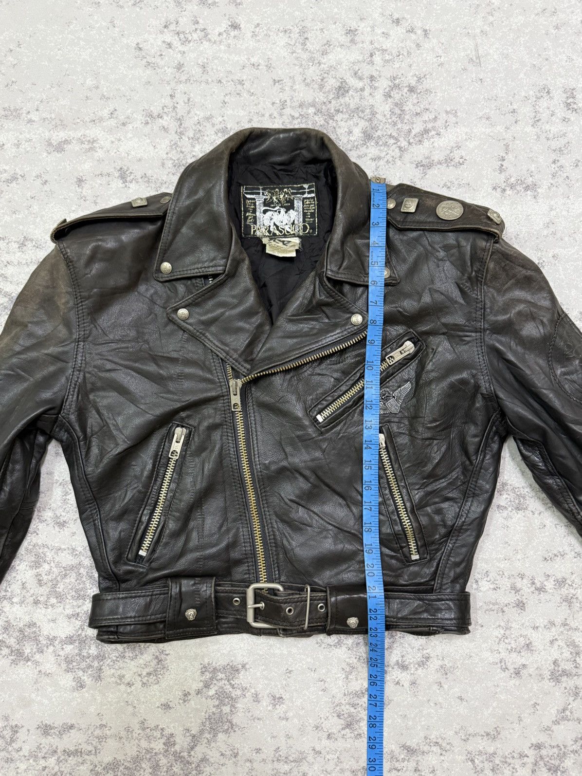 Parasuco Vintage Parasuco Double Colar Rider Jacket Leather Size US M / EU 48-50 / 2 - 18 Thumbnail