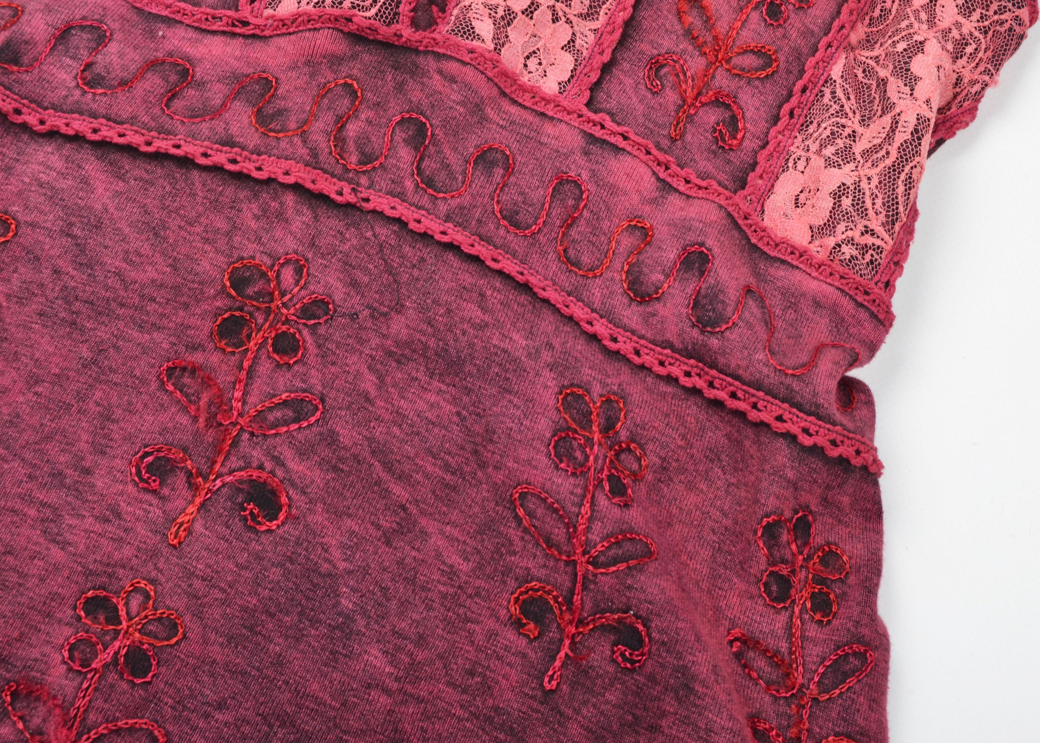 Other Vintage Fairy Y2K Boho Embroidered Straps Top Size S / US 4 / IT 40 - 6 Thumbnail