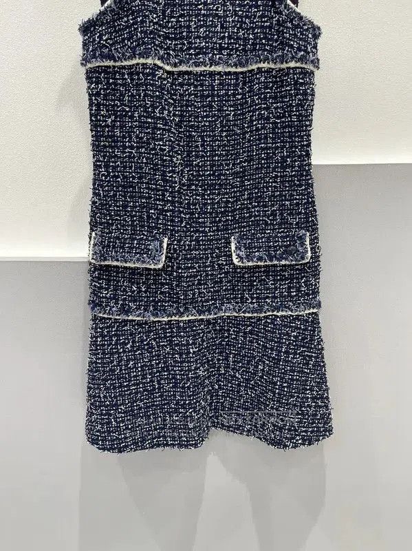 Chanel Chanel Blue Sleeveless A-Line Dress . Size XXS / US 00 / IT 34 - 4 Thumbnail