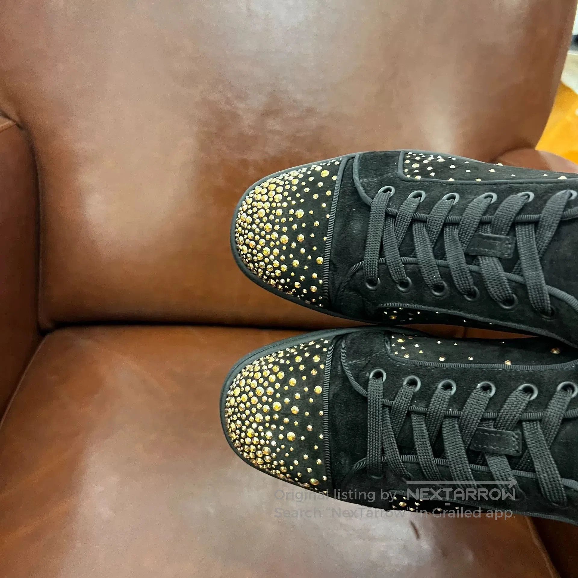 Christian Louboutin Christian Louboutin CL Black Suede Sneakers. Size US 9 / EU 42 - 4 Thumbnail
