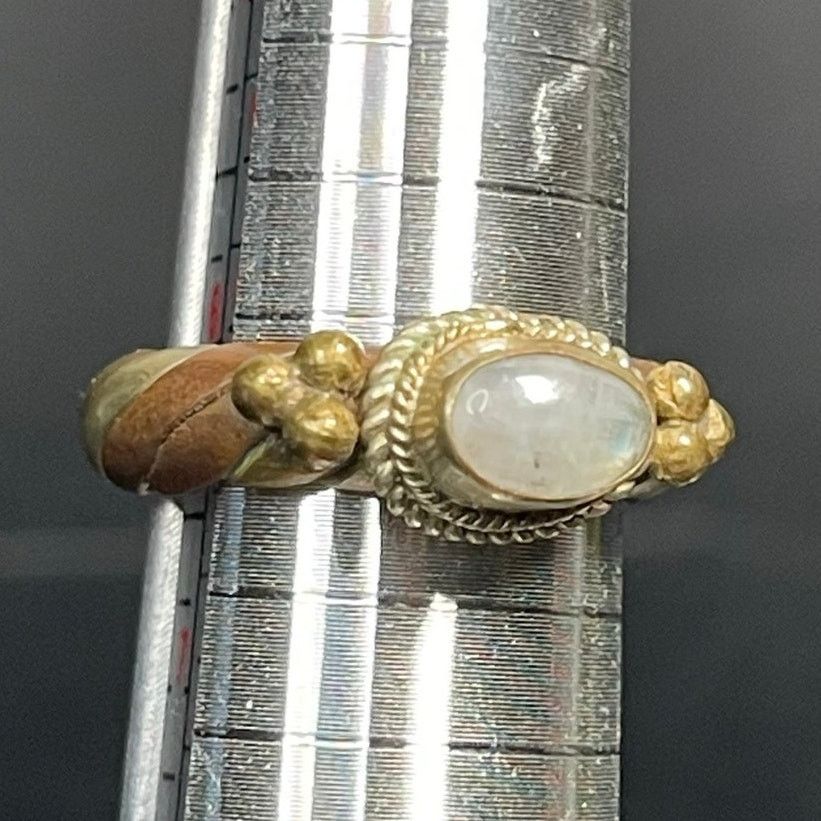 Other Artisan Mixed Metal Sterling Labradorite Boho Ring Sz 6 Size ONE SIZE - 7 Thumbnail