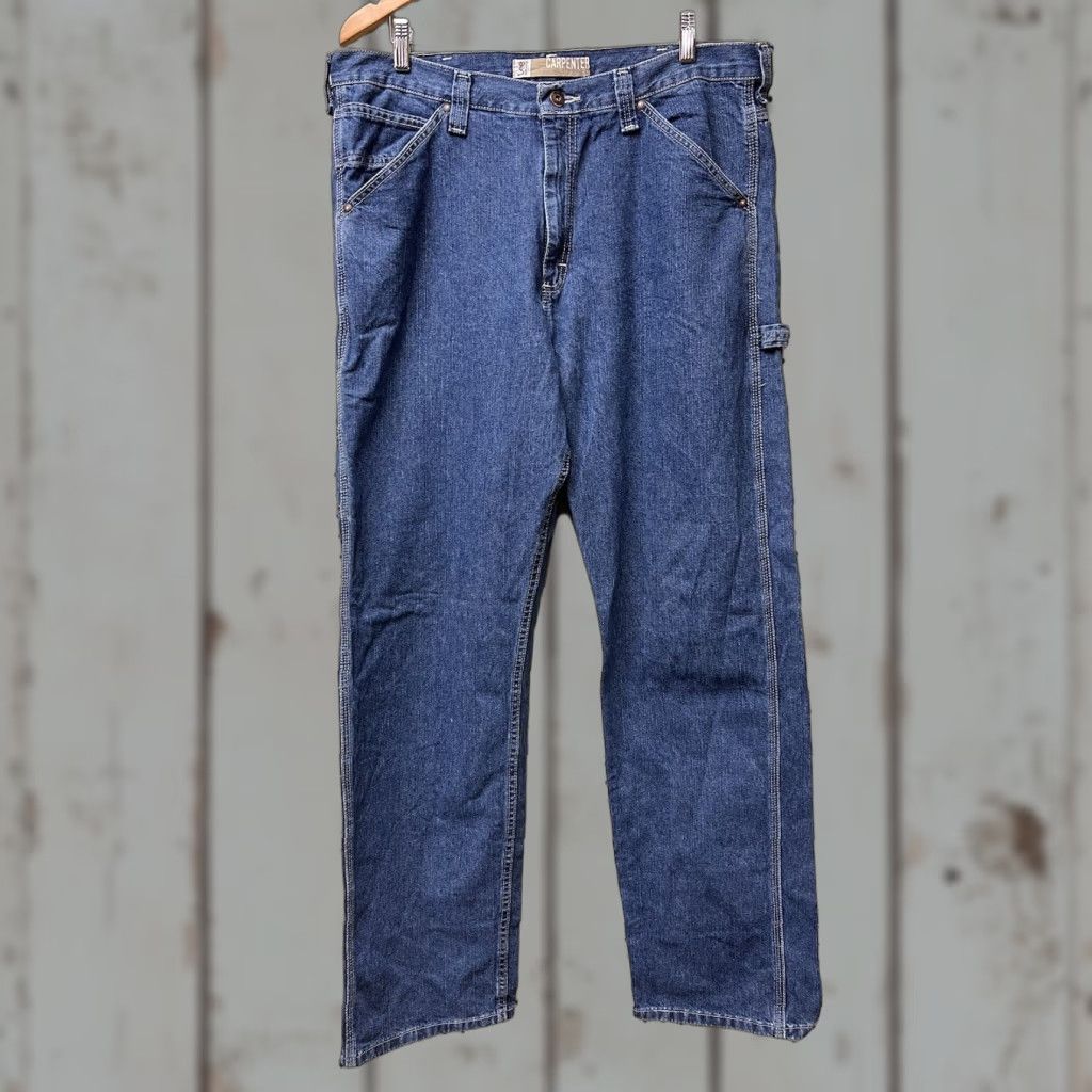 Lee VINTAGE Lee Dungarees Jeans Mens 36X34 Carpenter PAINTER Distressed Skater Relaxed Denim Jeans Men Shoes? Size US 36 / EU 52 - 1 Thumbnail