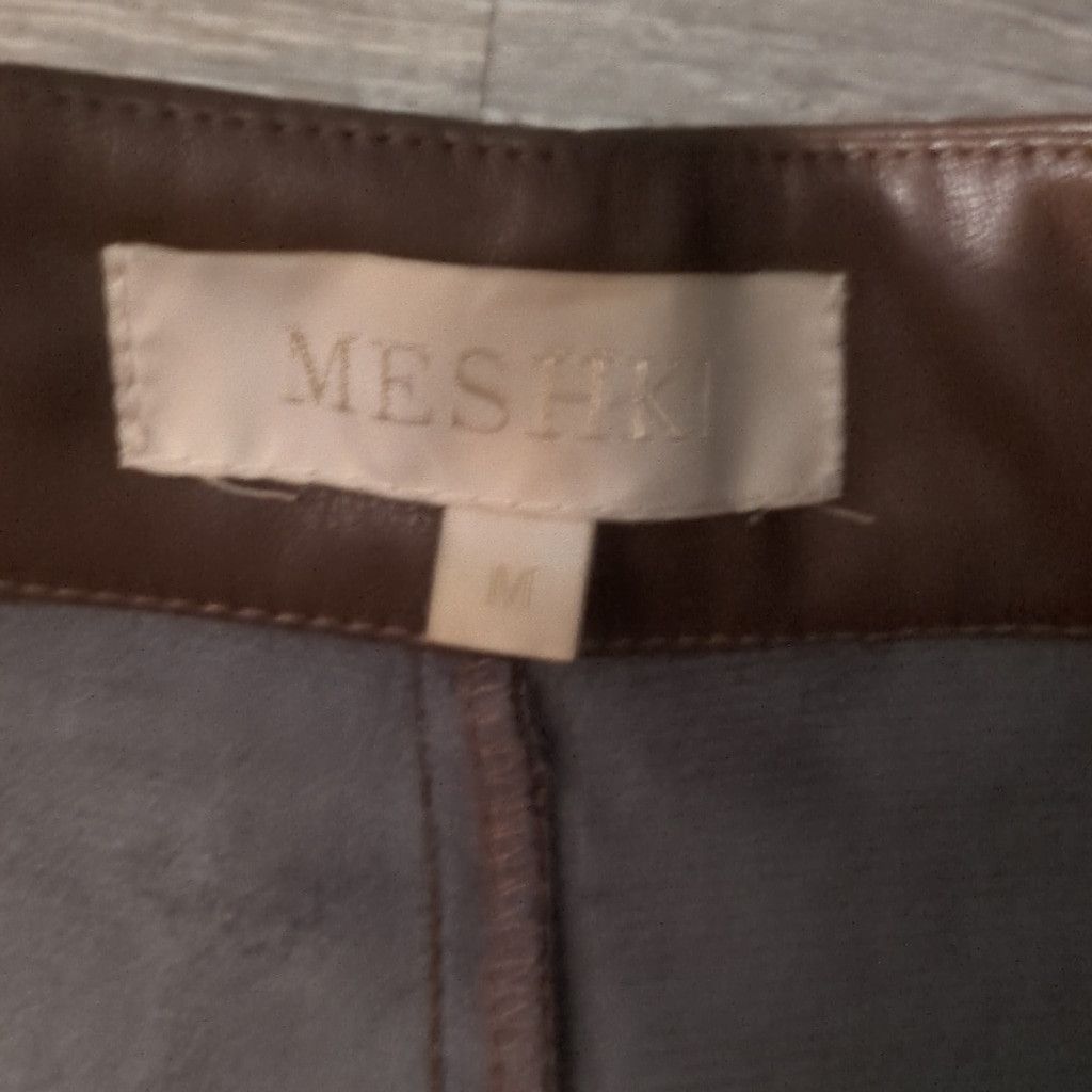 Other Meshki Faux Leather Brown Pants Size Medium Size 25" / US 0 / IT 36 - 4 Thumbnail