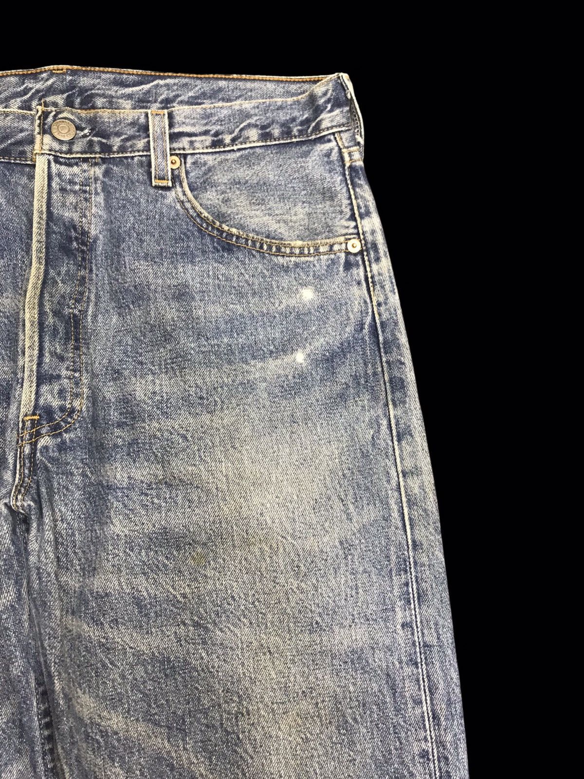 Levi's 💥VTG💥 Levis 501 Regular Medium Wash Distressed Denim F164 Size US 33 - 3 Thumbnail