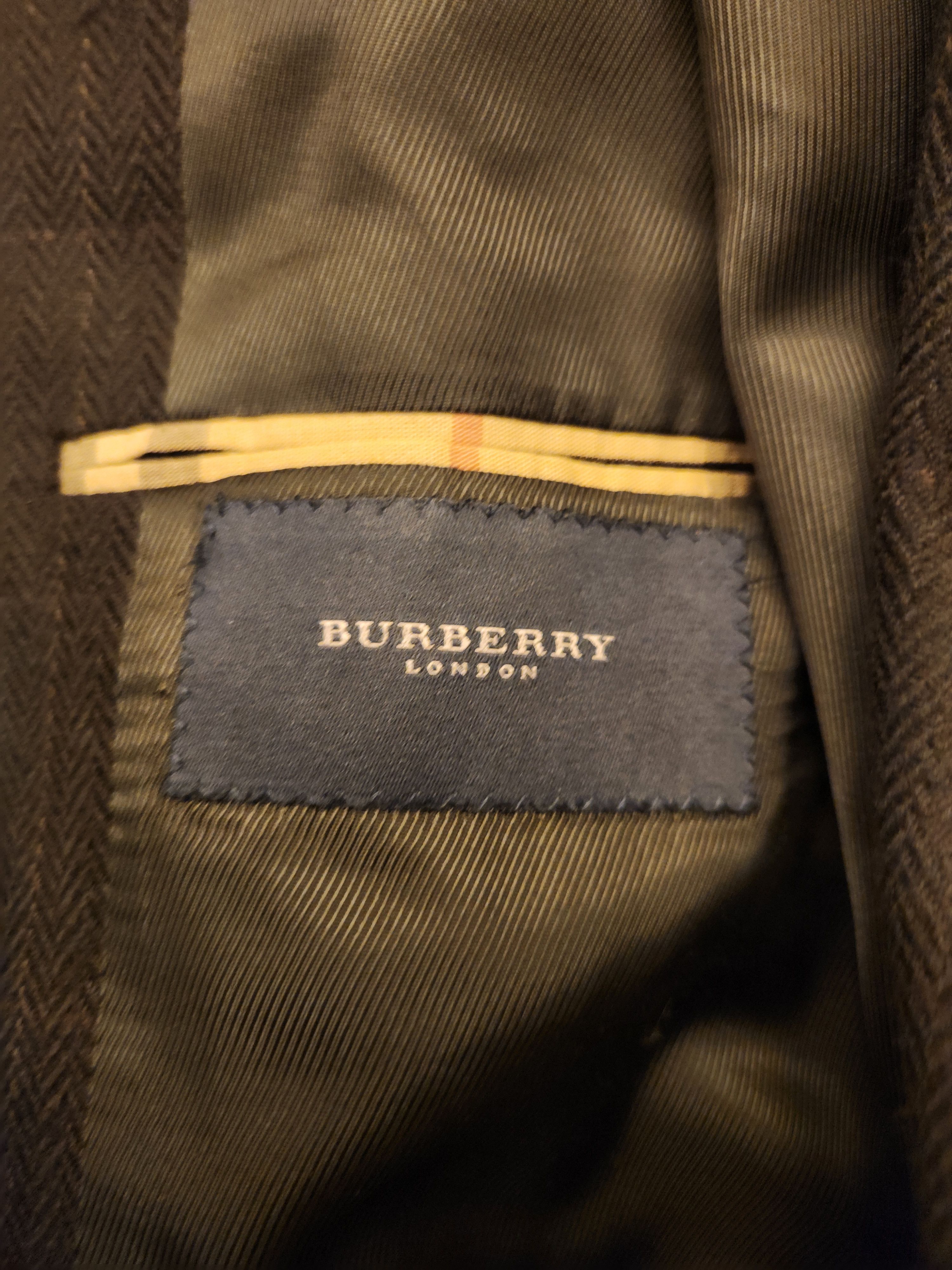 Burberry Vintage 90's 100% Wool Windowpane Designed Blazer Size 46R - 4 Thumbnail