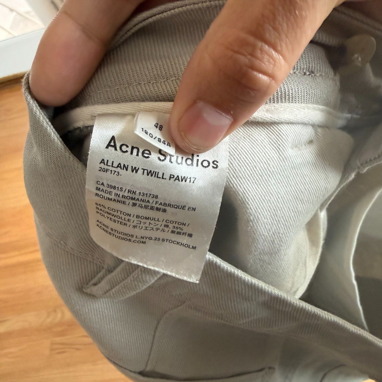 Acne Studios Acne Studios AW17 Allan W Twill Trousers Size US 32 / EU 48 - 9 Thumbnail