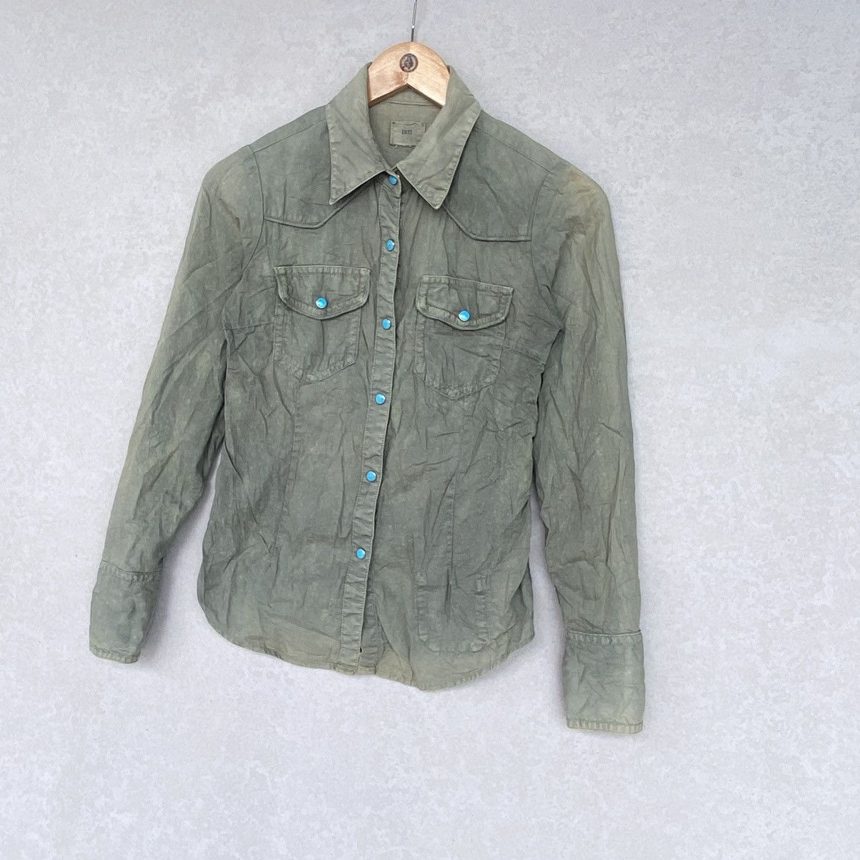 Other Vintage Olive Green Button Up Pullover Jumper Size S Size US S / EU 44-46 / 1 - 2 Thumbnail