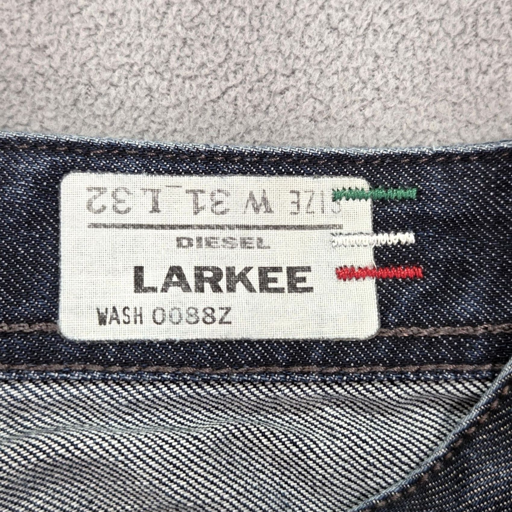 Diesel Diesel Larkee Jeans Mens 32x29 Blue Straight Button Fly Distressed 0088Z Vintage No Size US 32 / EU 48 - 7 Thumbnail