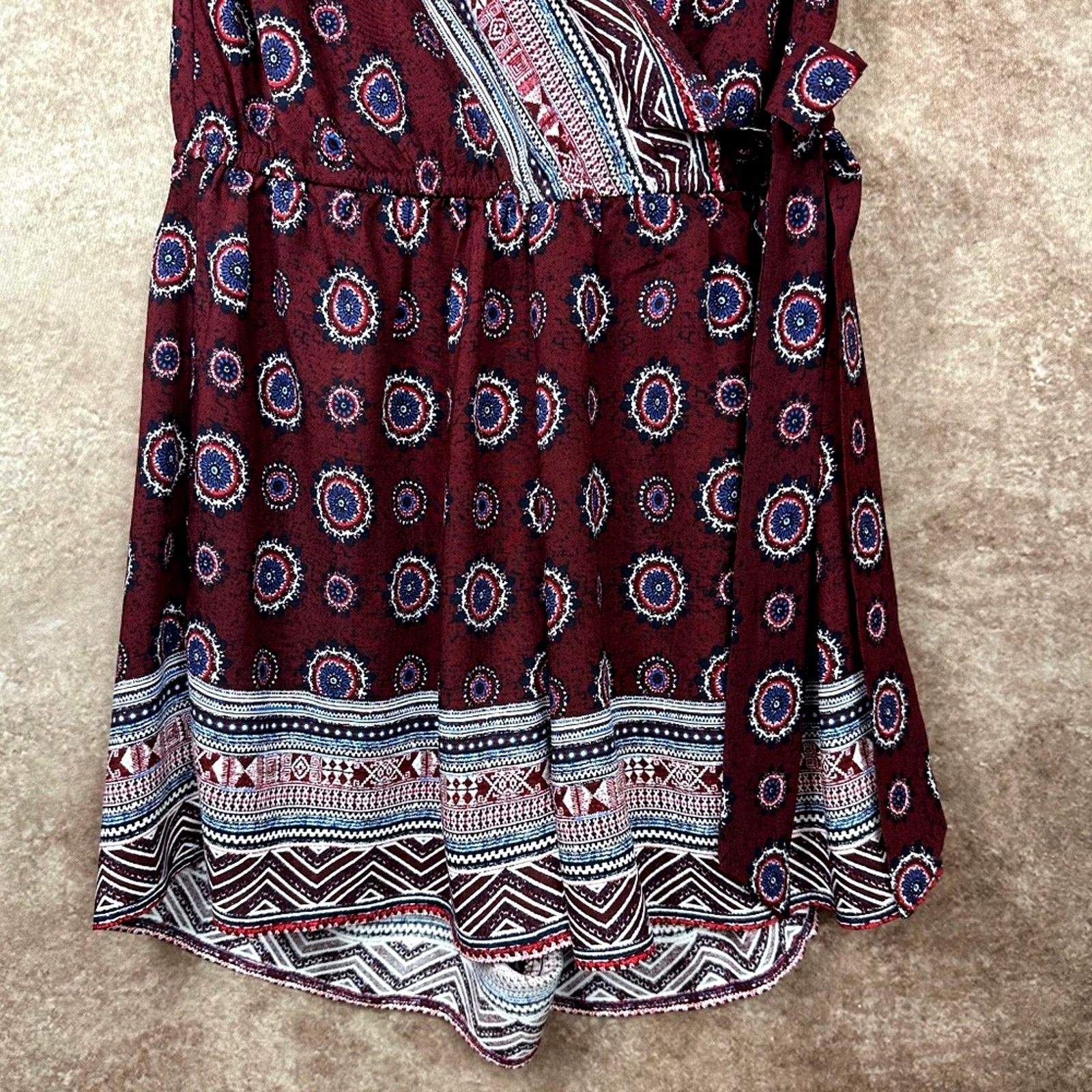 Other Band of Gypsies Paisley Romper - Burgundy - size S Size 28" / US 6 / IT 42 - 9 Thumbnail