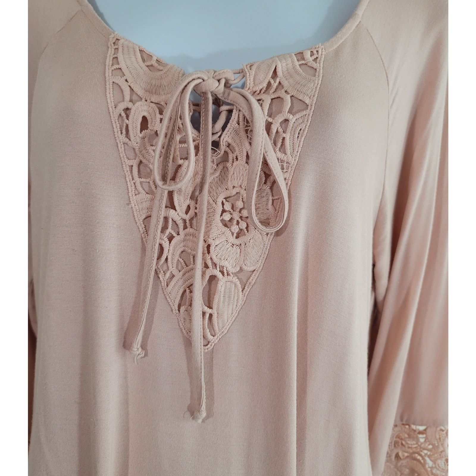 Other Cable & Gauge Dusty Rose Tie Front Shirt Medium Size M / US 6-8 / IT 42-44 - 2 Thumbnail