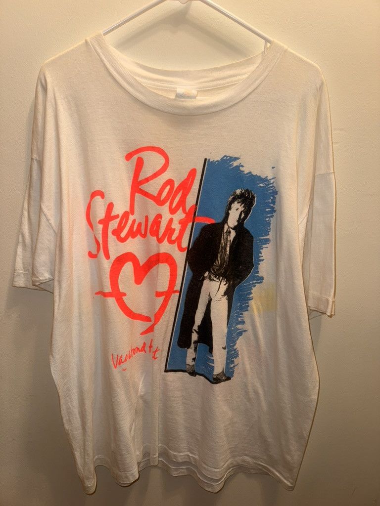 Vintage VINTAGE ROD STEWART "VEGABOND HEART" 1991 TOUR SHIRT Size US XXL / EU 58 / 5 - 1 Thumbnail