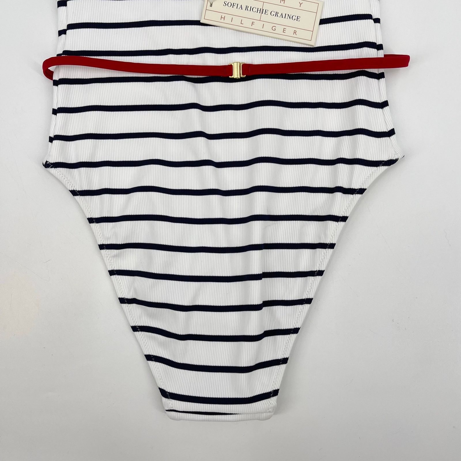 Tommy Hilfiger Tommy Hilfiger | NWT Sofia Capsule Stripe Belted Swimsuit Size S / US 4 / IT 40 - 14 Thumbnail