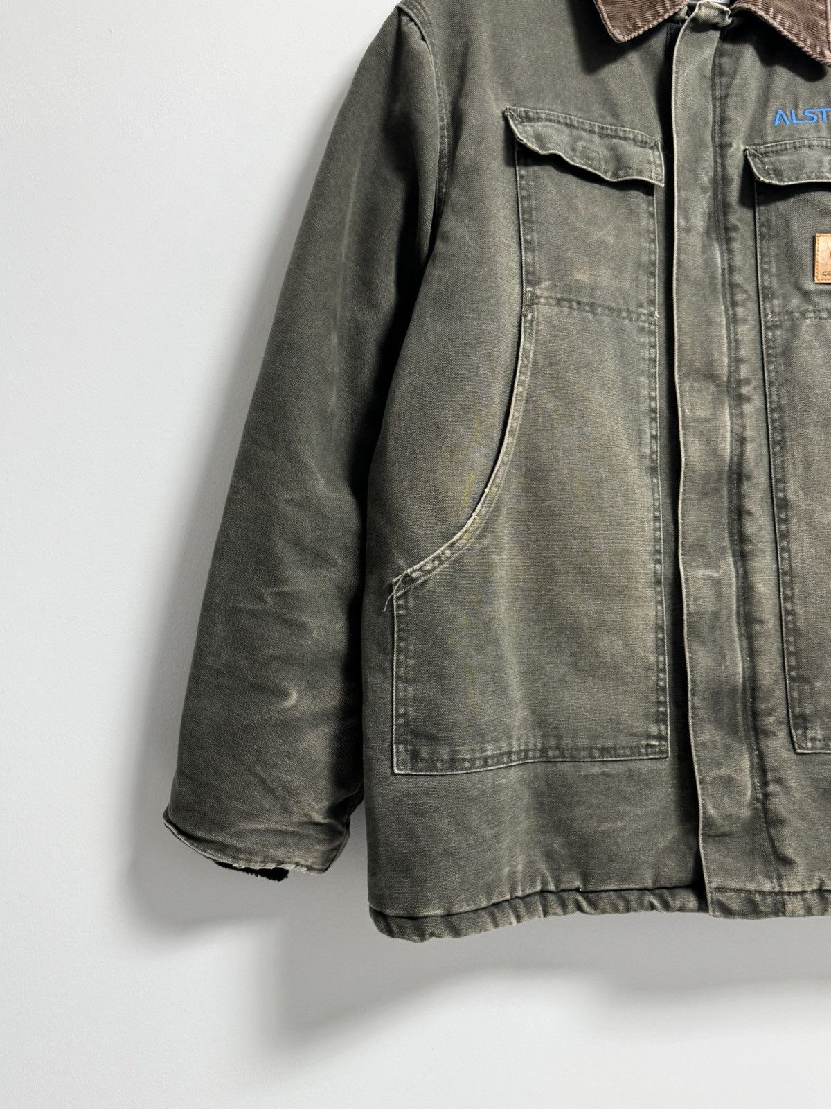 Carhartt 🔥Y2K Vintage Carhartt Chore Jacket Green Distressed Size US XL / EU 56 / 4 - 4 Thumbnail