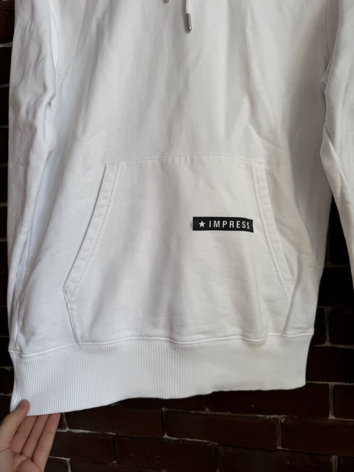 Helmut Lang Rare Helmut Lang white impress hoodie Small Designer Hype Size US S / EU 44-46 / 1 - 5 Thumbnail