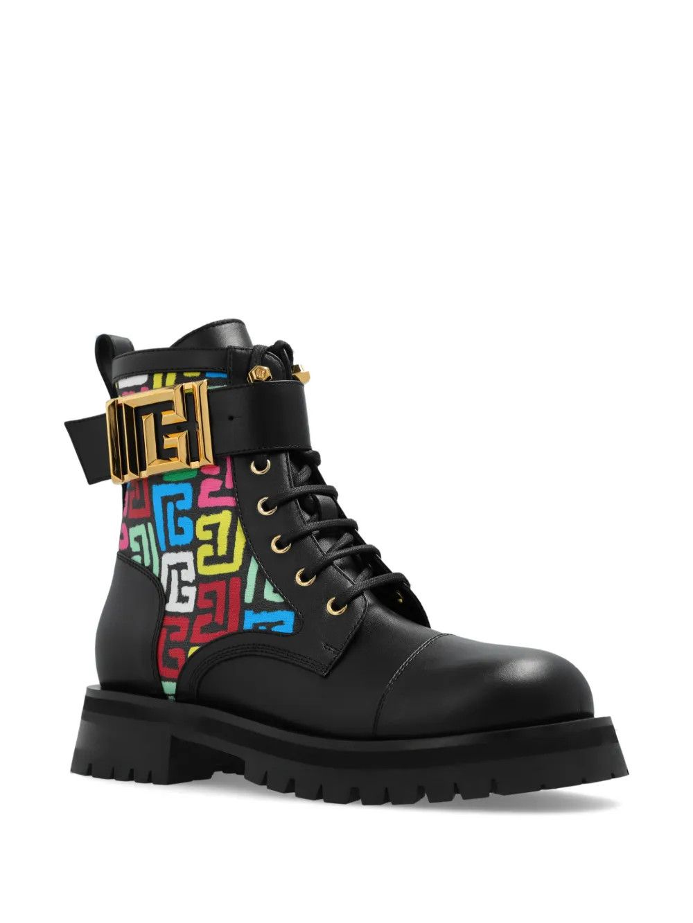 Balmain o1s1wg111225 Charlie Leather Combat Boots in Black Size US 6 / IT 36 - 2 Thumbnail