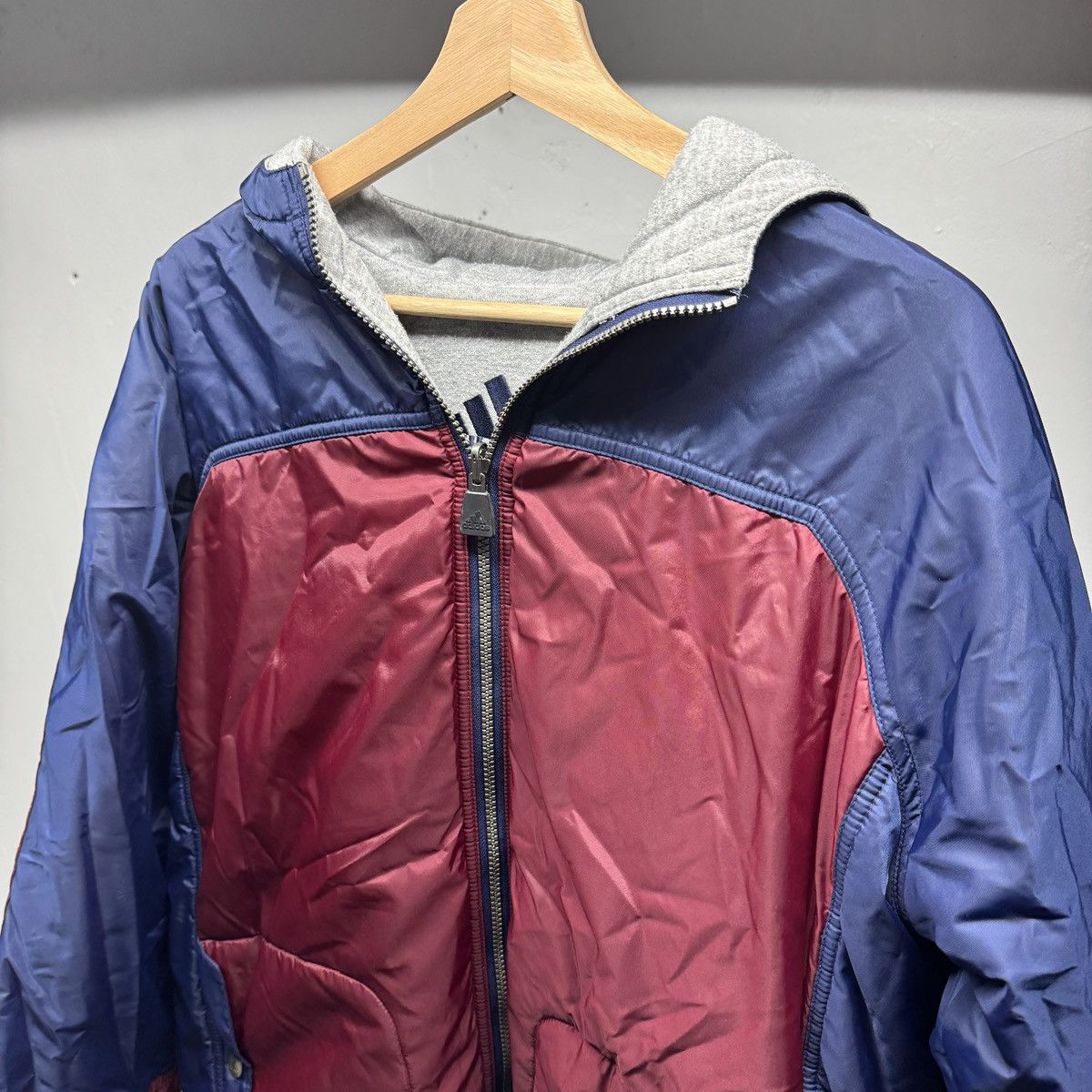 Adidas Vintage Adidas Reversible Nylon Cotton Jacket Size US XL / EU 56 / 4 - 4 Thumbnail