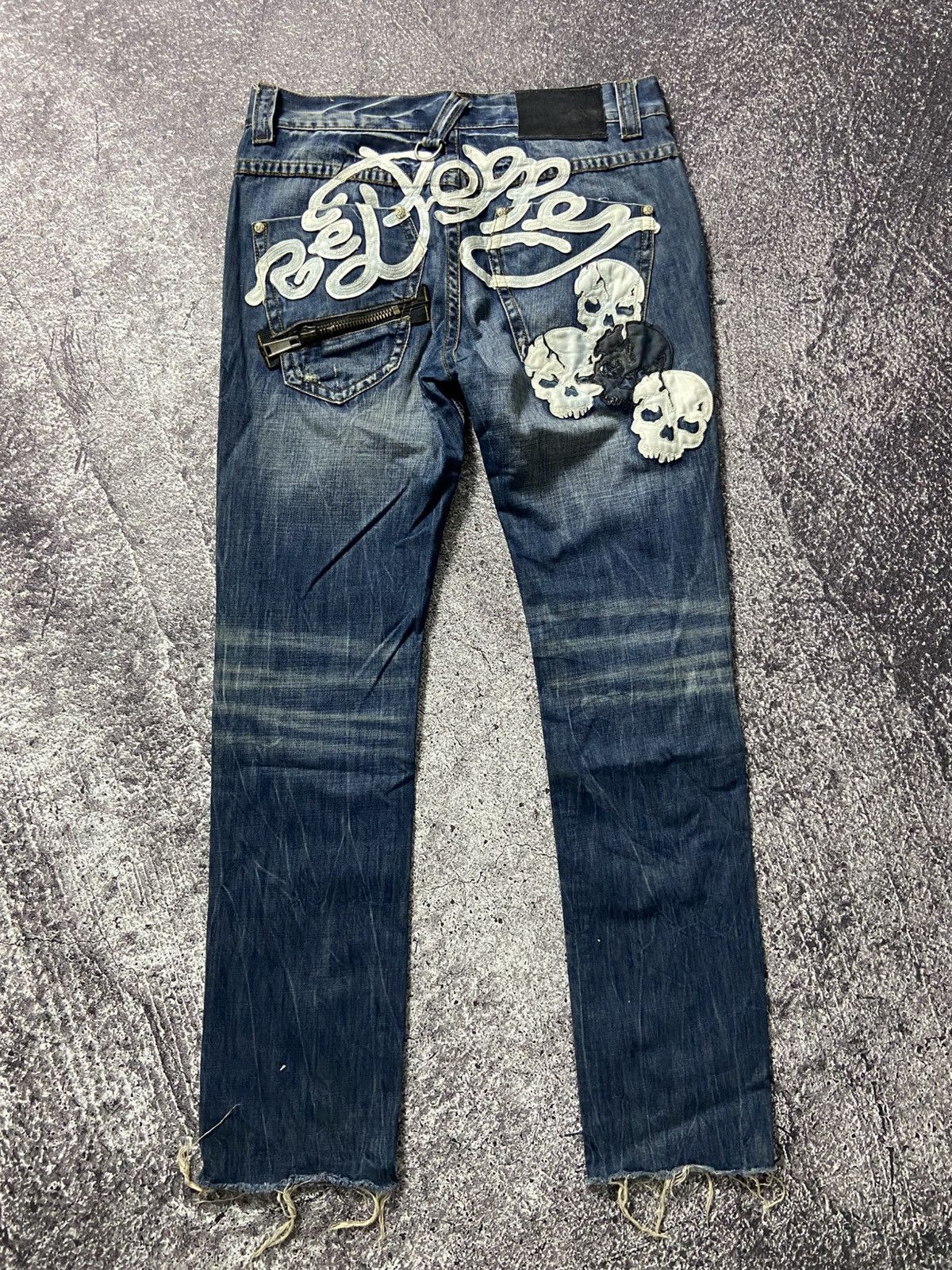 Japanese Brand × Mari's Rock Red pepper skull denim Size US 34 / EU 50 - 10 Thumbnail