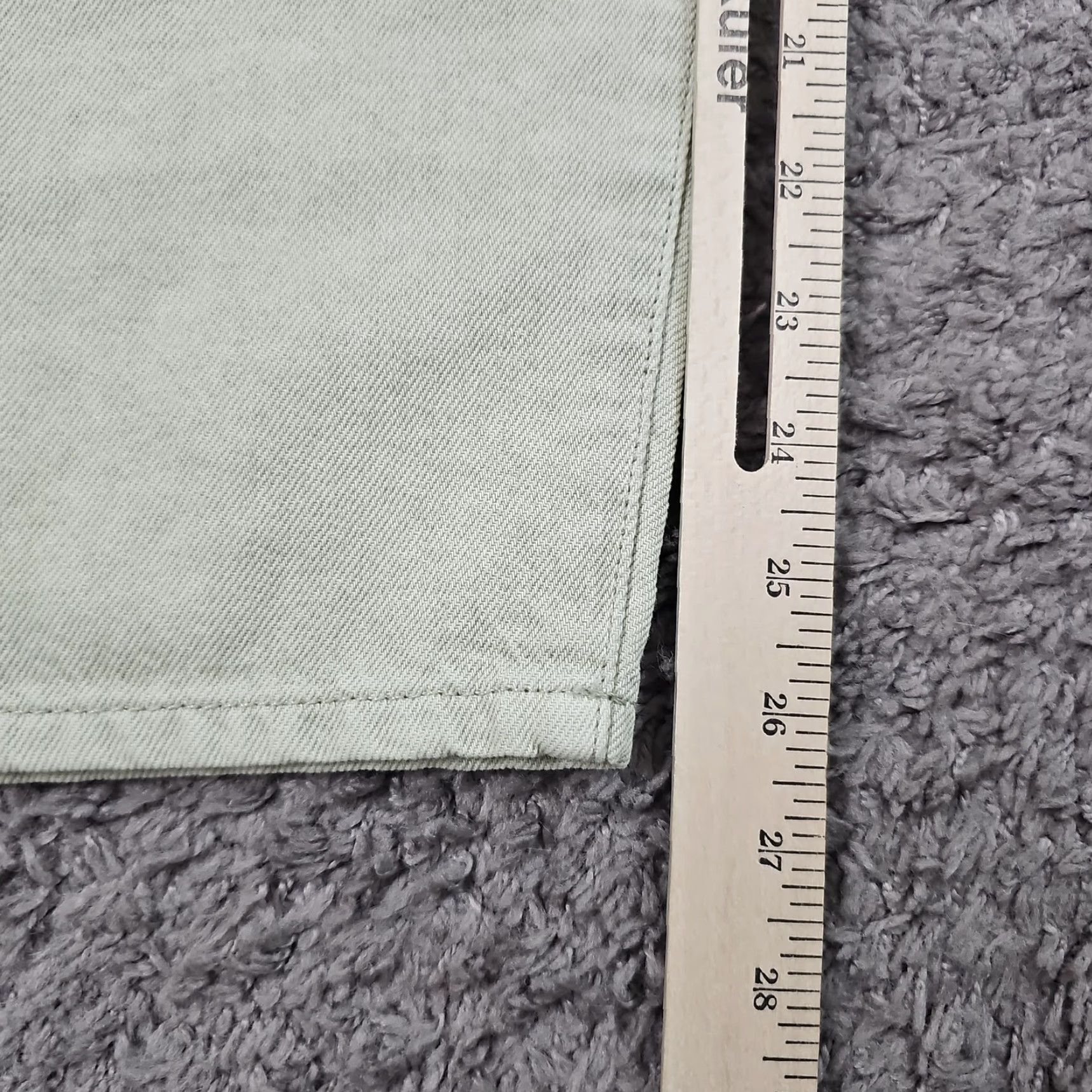 7 For All Mankind 7 For All Mankind Jeans Women Paperbag Style High Rise Elastic Waist Green 27 28x27 Denim Cotton 100% Inseam 27 in Regular Fit Size 27" / US 4 / IT 40 - 6 Thumbnail