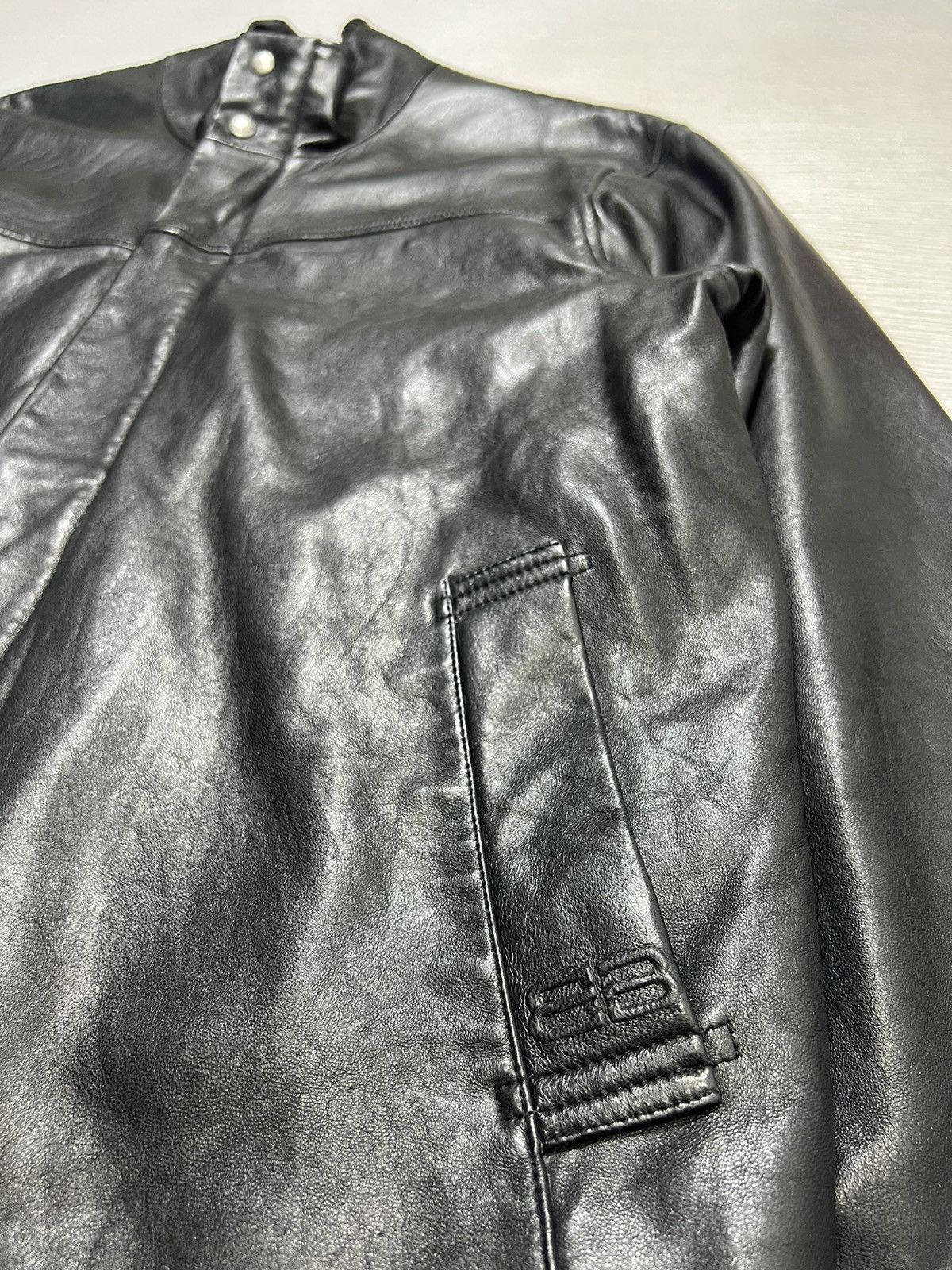 Balenciaga Balenciaga - Vintage - 1997 - Full Zip Leather Half Coat Size US XL / EU 56 / 4 - 12 Thumbnail