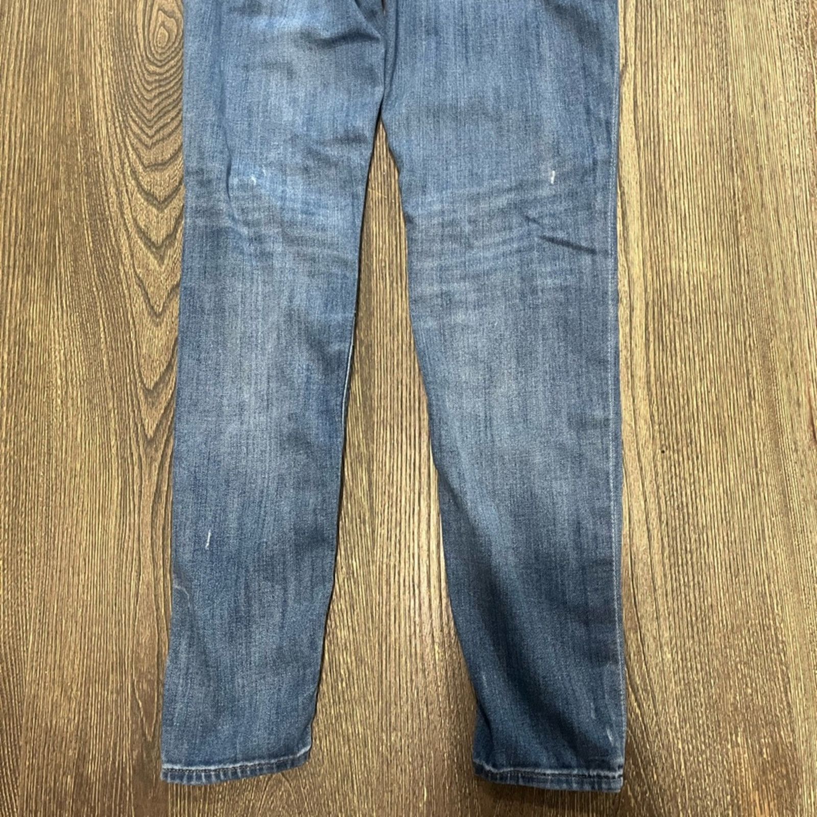 Express Express Legging Jeans Mid-Rise Distressed Stretch Blue Sz 2L Size 26" / US 2 / IT 38 - 11 Thumbnail