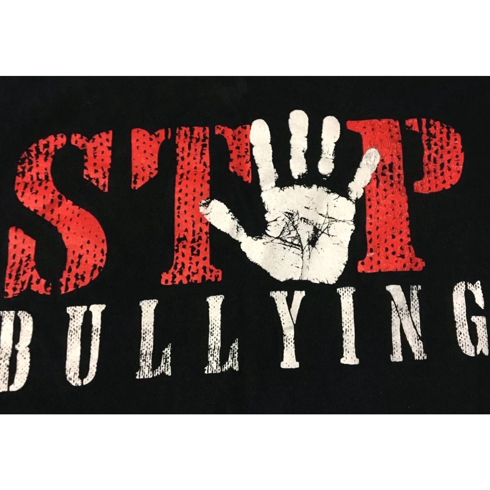 Vintage VINTAGE 90s Stop Bullying Shirt S Black Short Sleeve Men T-Shirt Friends Love Kindness USA Friends Mens Size US S / EU 44-46 / 1 - 2 Thumbnail