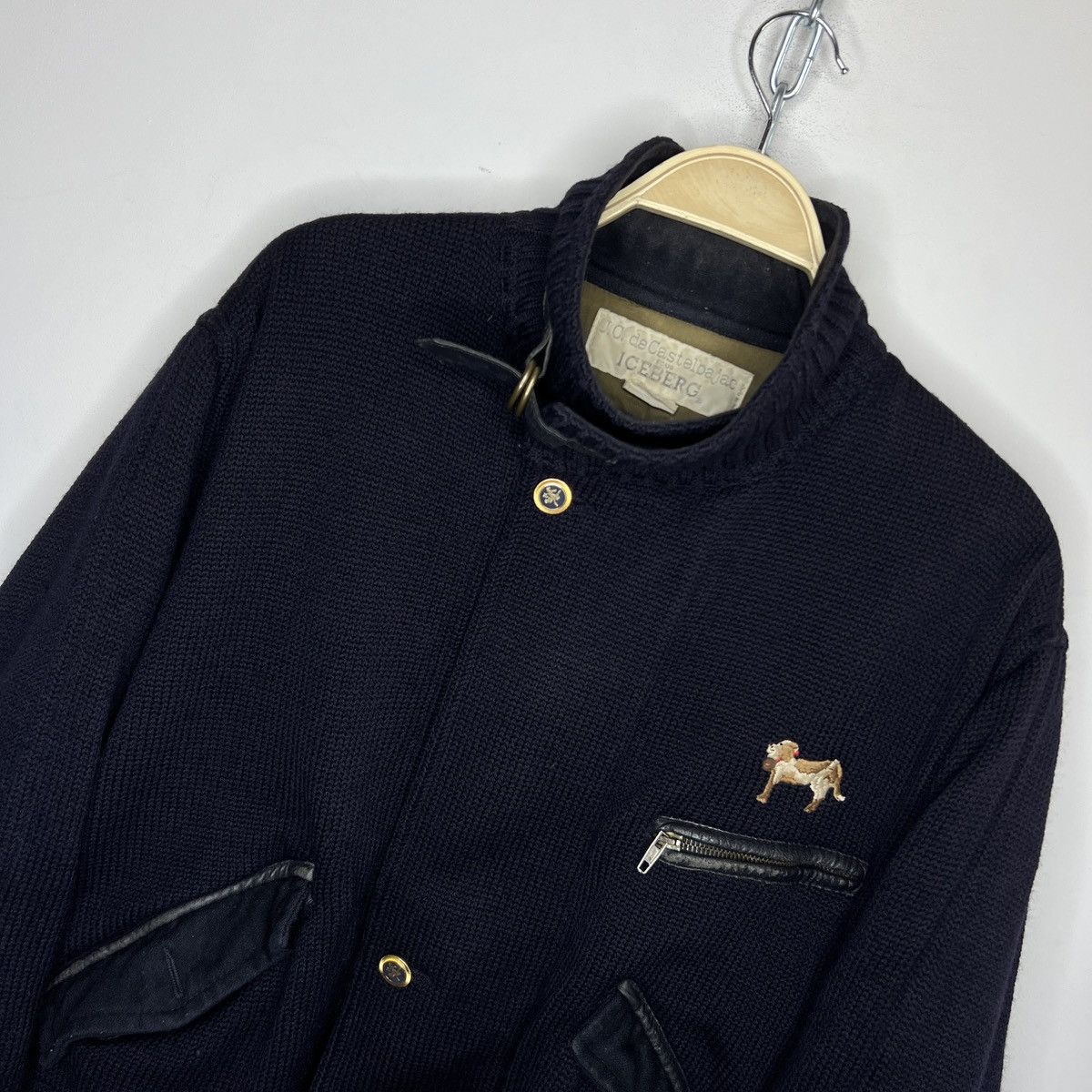 Iceberg × Jean Charles De Castelbajac JC de Castelbajac pour ICEBERG Vintage 80s Wool Navy Jacket Size US M / EU 48-50 / 2 - 5 Thumbnail