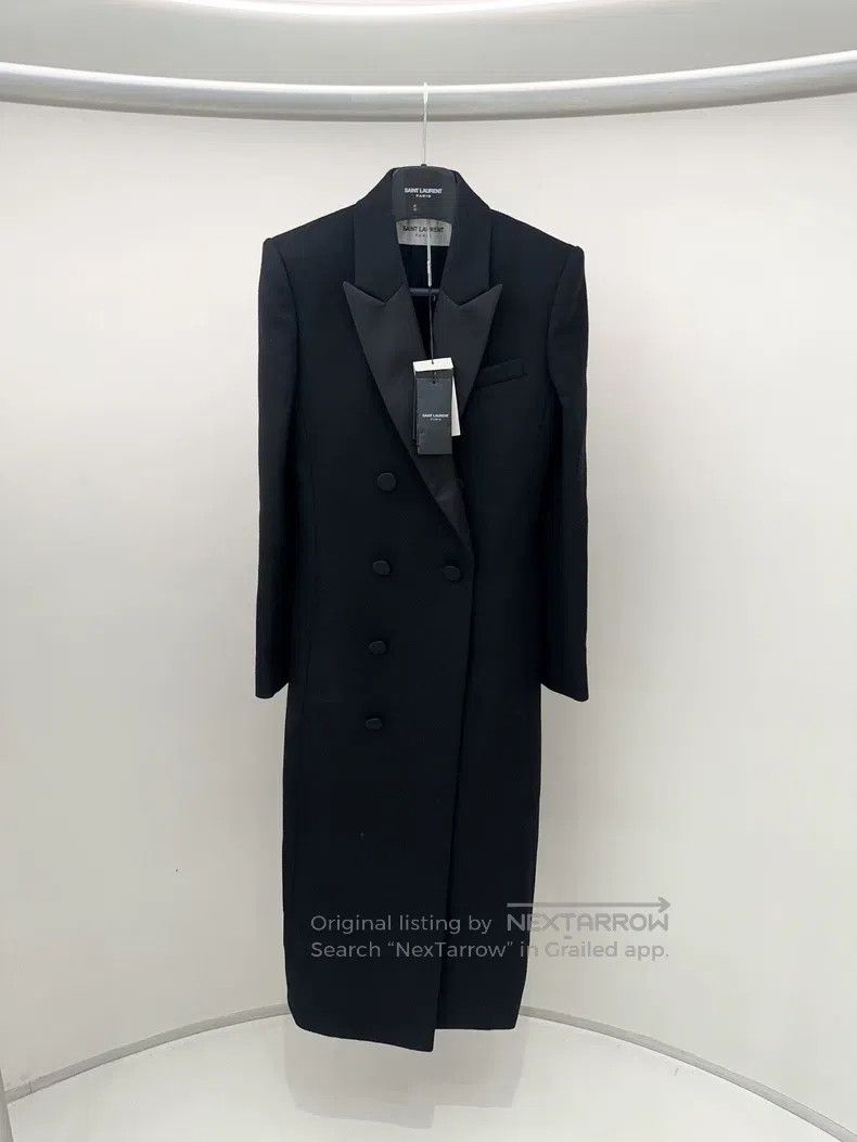 Saint Laurent Paris Saint Laurent Paris Black Long Jacket Size XS / US 0-2 / IT 36-38 - 1 Thumbnail