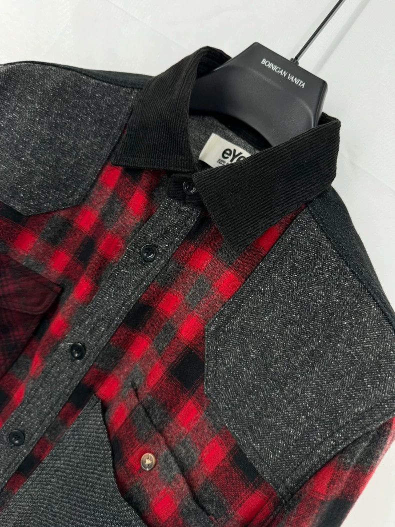 Comme des Garcons Comme Des Garcons Patchwork red plaid shirt Size US M / EU 48-50 / 2 - 7 Thumbnail