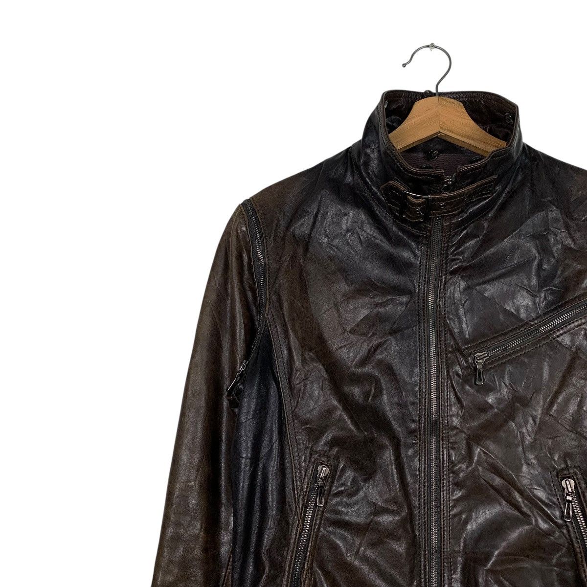 Tete Homme Tete Homme Biker Leather Jacket Size US S / EU 44-46 / 1 - 6 Thumbnail