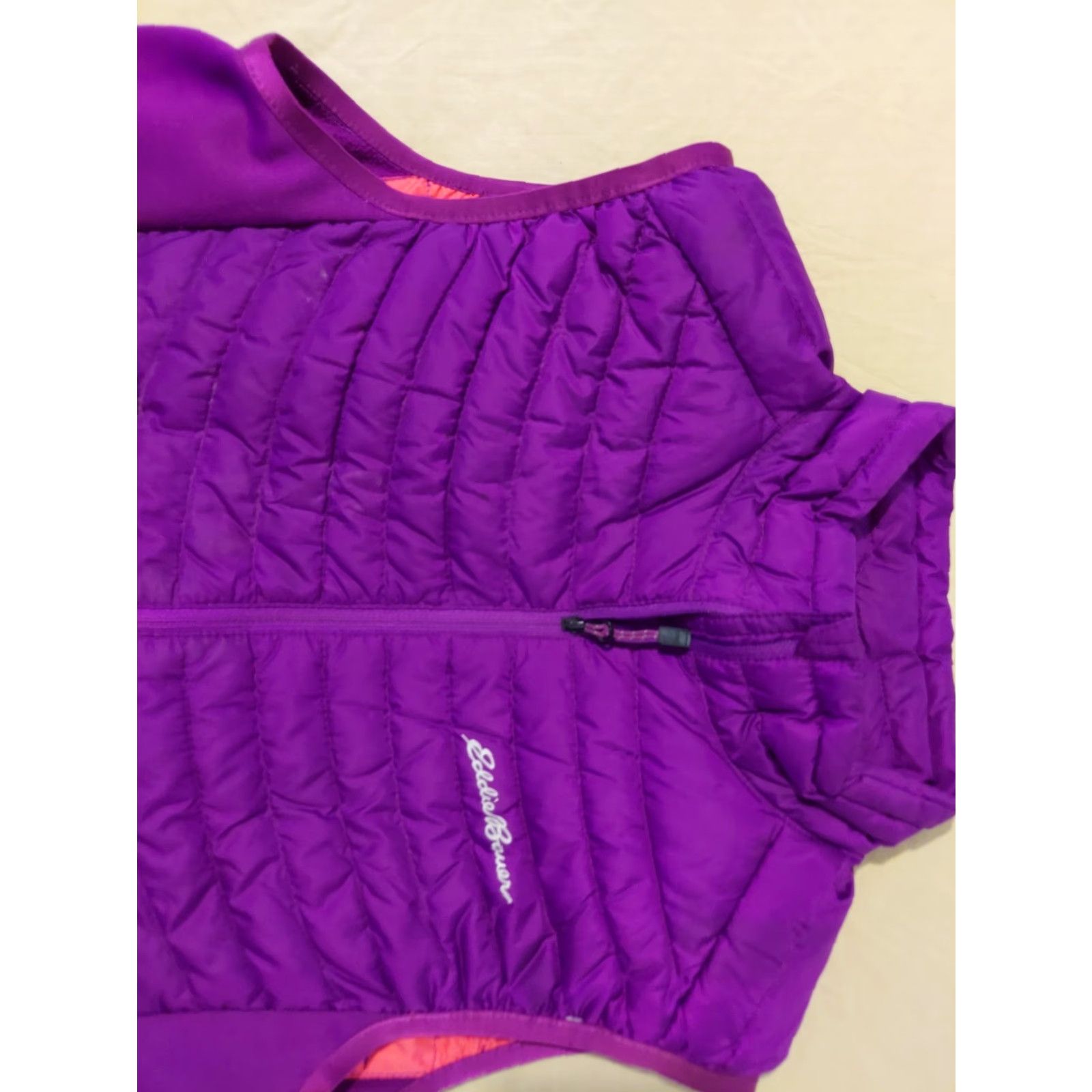 Eddie Bauer Womens Eddie Bauer Vest M Medium Purple Full Zip Athletic Outdoor Puffer Jacket Size M / US 6-8 / IT 42-44 - 2 Thumbnail