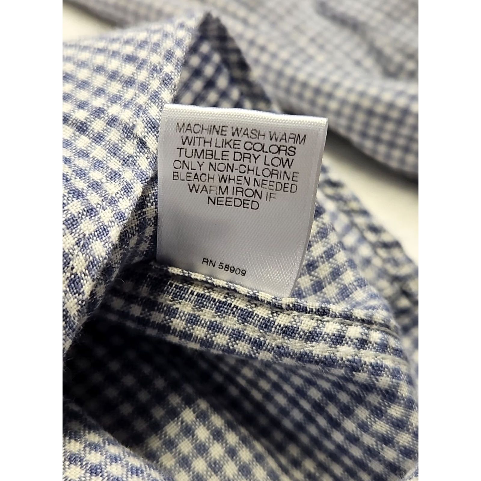 Murano Baird McNutt Shirt Blue White Check Slim Fit Button-Down Large Linen Men Long Sleeve Size US L / EU 52-54 / 3 - 6 Thumbnail