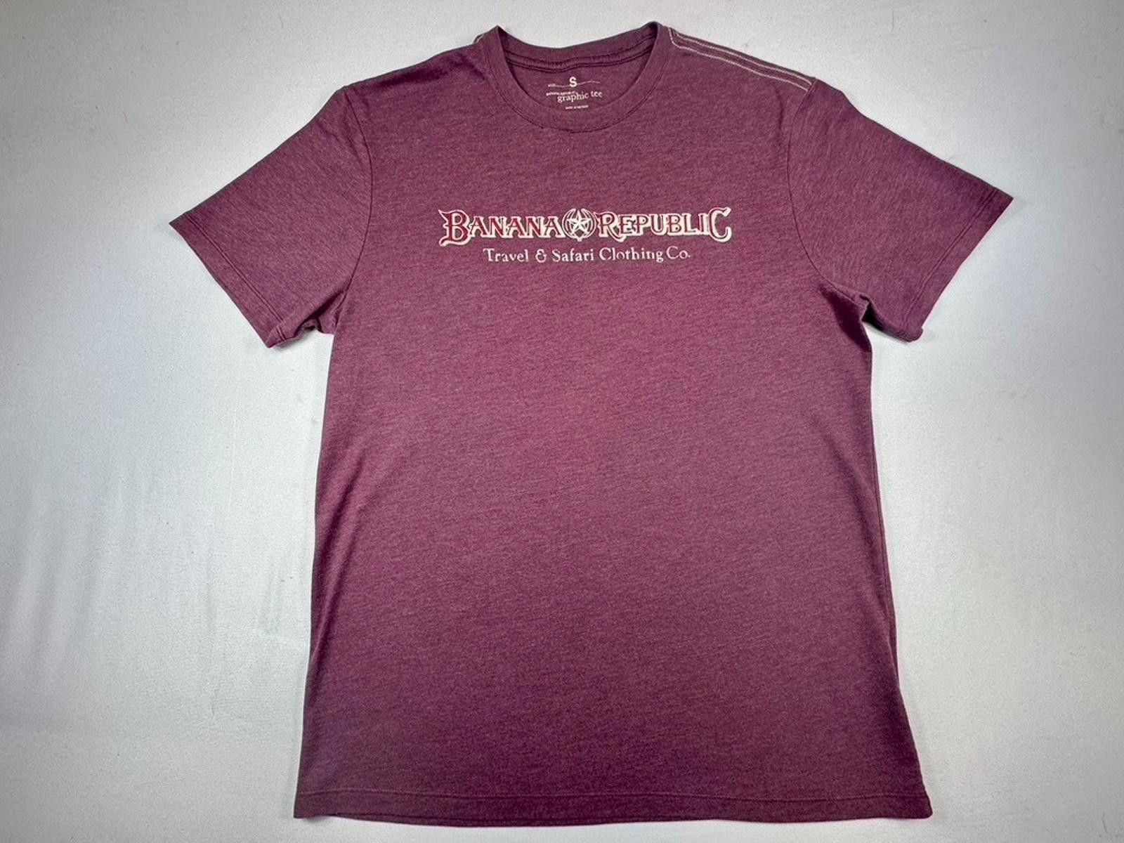 Banana Republic Banana Republic Travel Safari Clothing Maroon Mens S T-Shirt Size US S / EU 44-46 / 1 - 1 Thumbnail